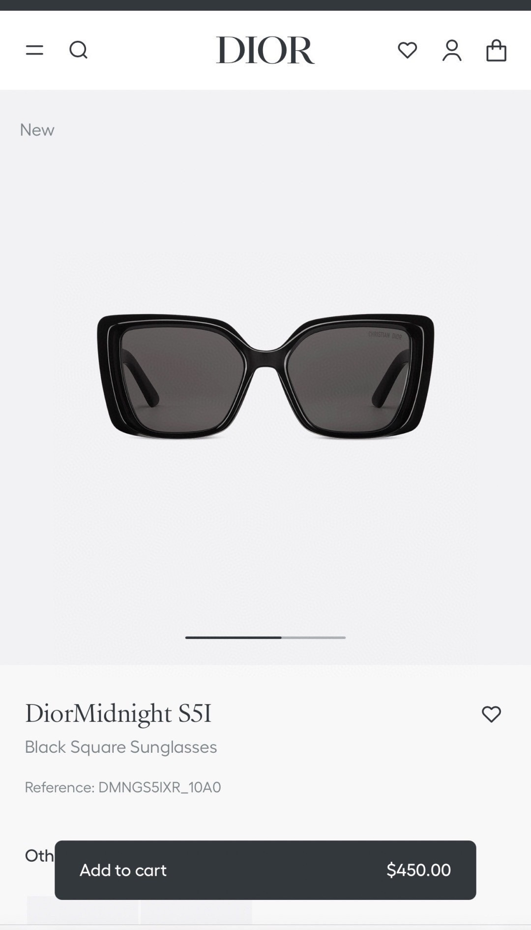 DiorMidnight S5I Black Square Sunglasses – Luxury Eyewear