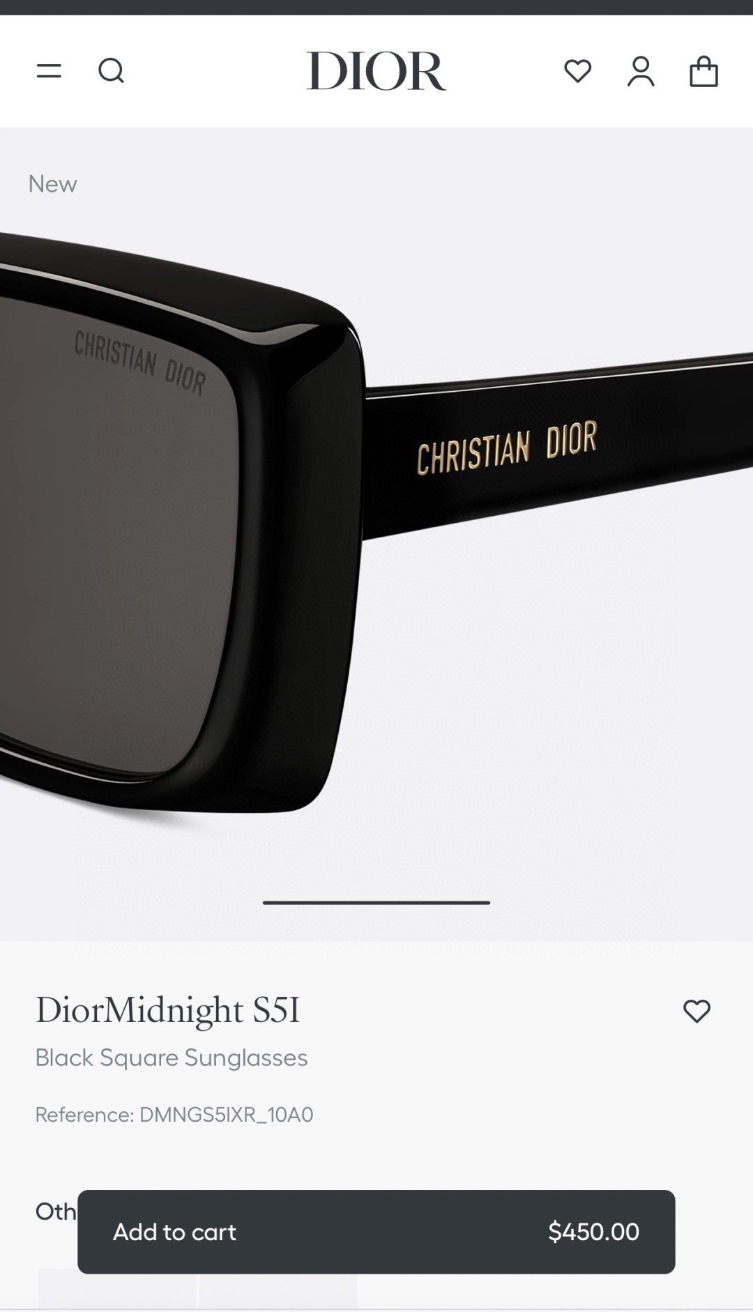 DiorMidnight S5I Black Square Sunglasses – Luxury Eyewear