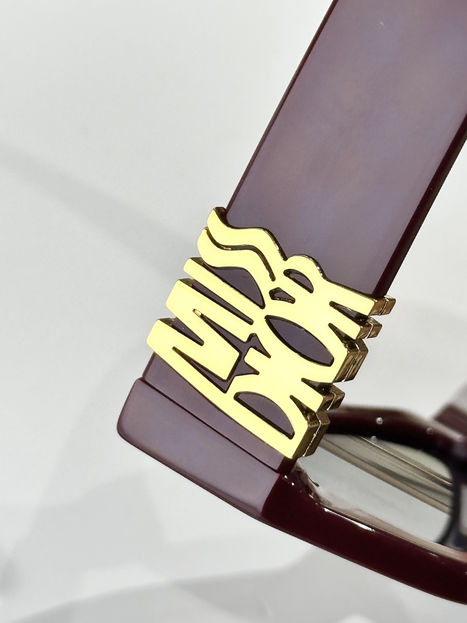 Miss Dior B1U Burgundy Sunglasses with Gold Signature Logo