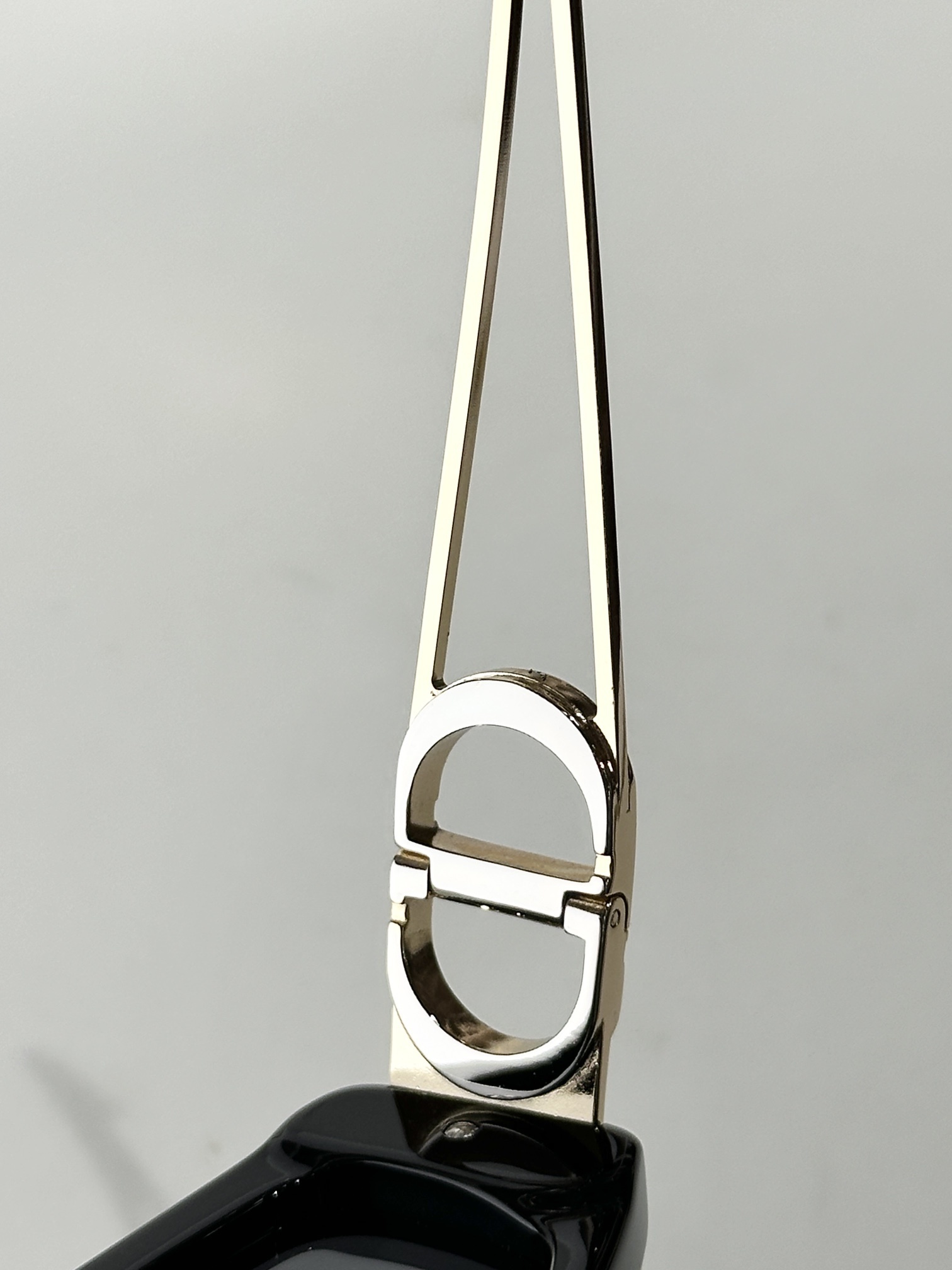 Dior Black Rectangular Sunglasses with CD Signature Hinge