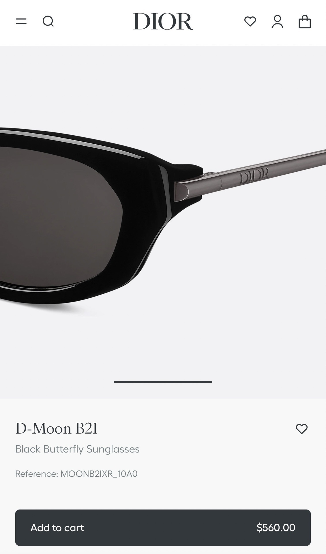 Dior D-Moon B2I Black Butterfly Sunglasses – Luxury Eyewear