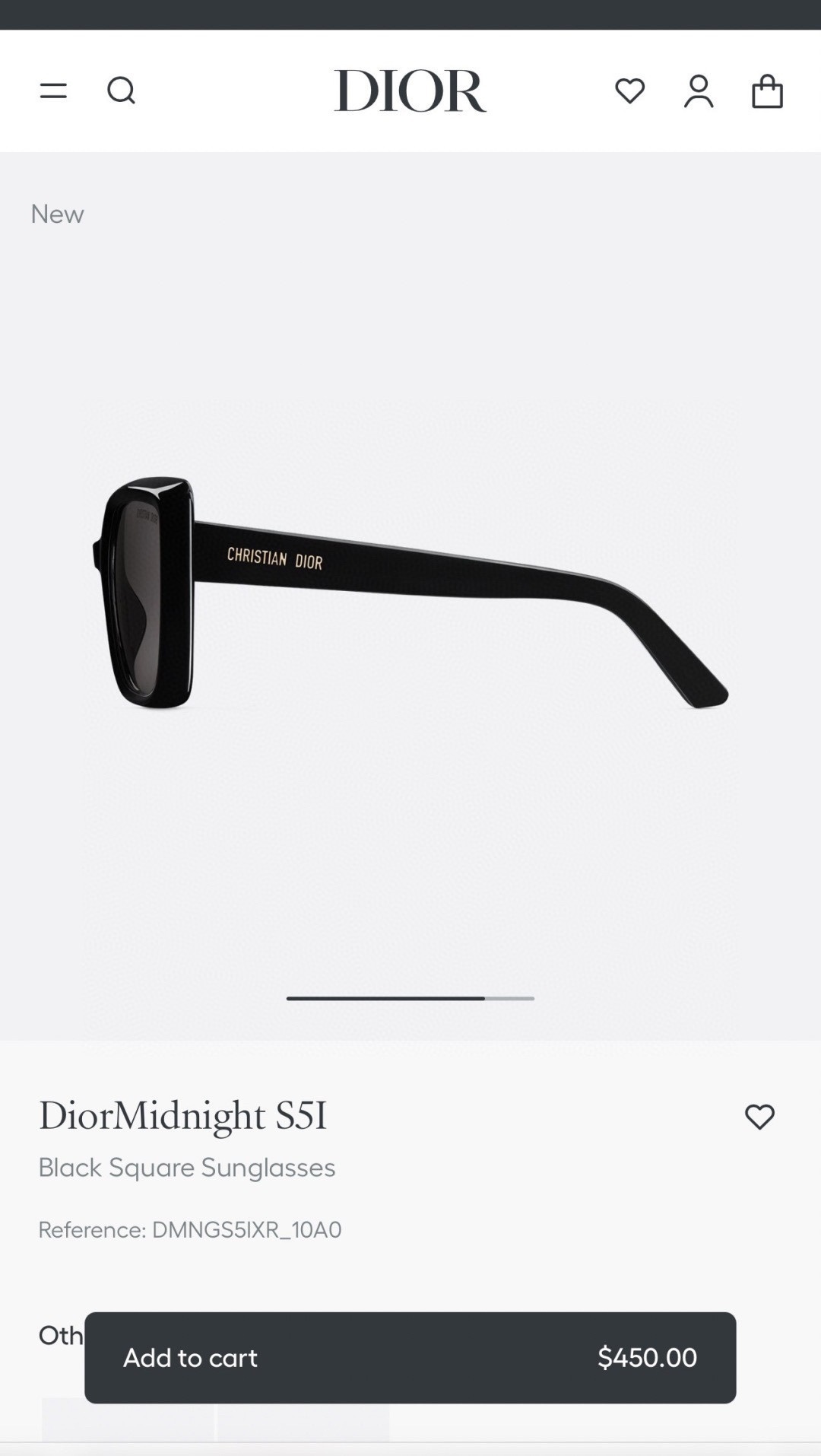 DiorMidnight S5I Black Square Sunglasses – Dior Luxury Eyewear