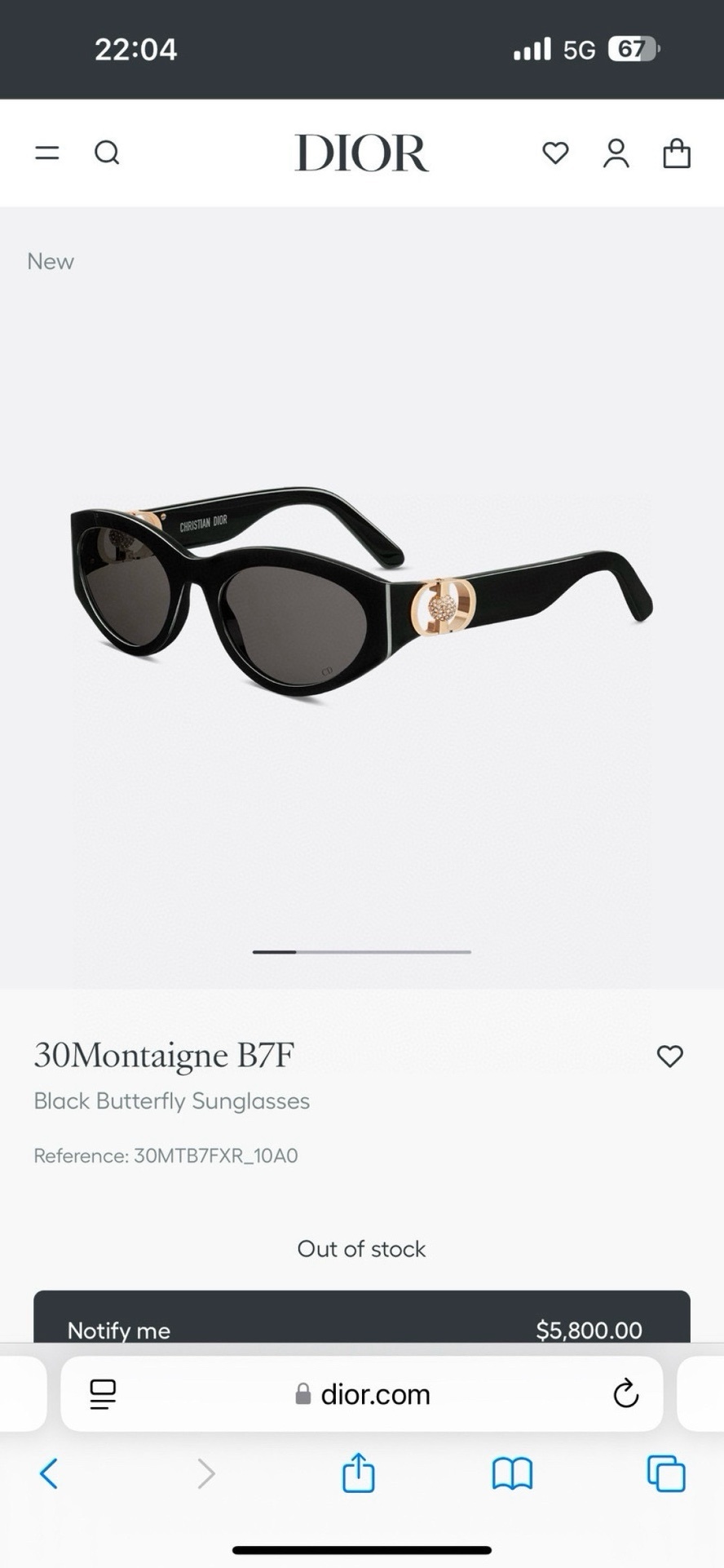30montaigne b7f Dior Black Butterfly Sunglasses – Dior 30Montaigne B7F