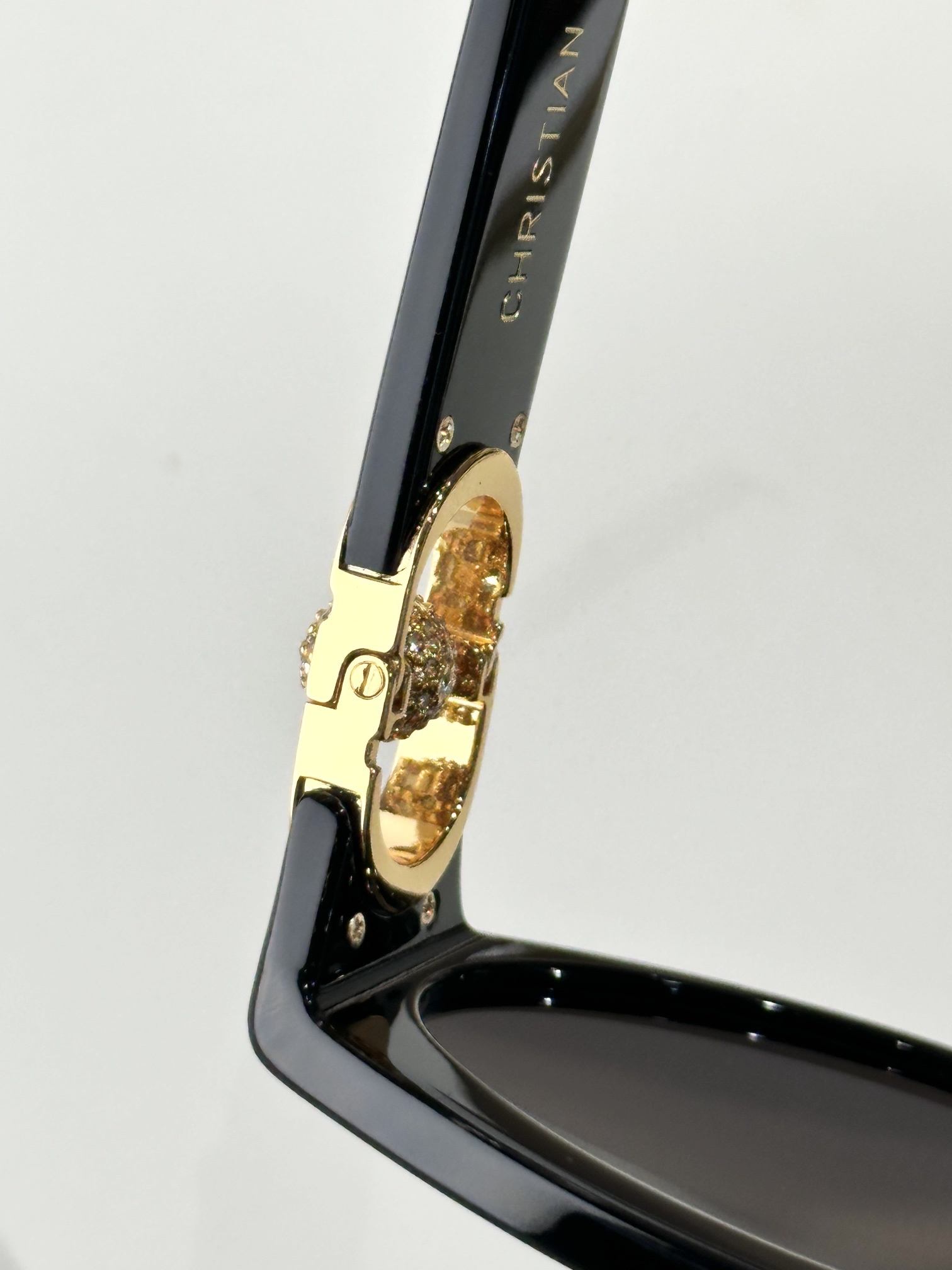 Dior 30Montaigne B7F Black Butterfly Sunglasses with Crystal CD Logo