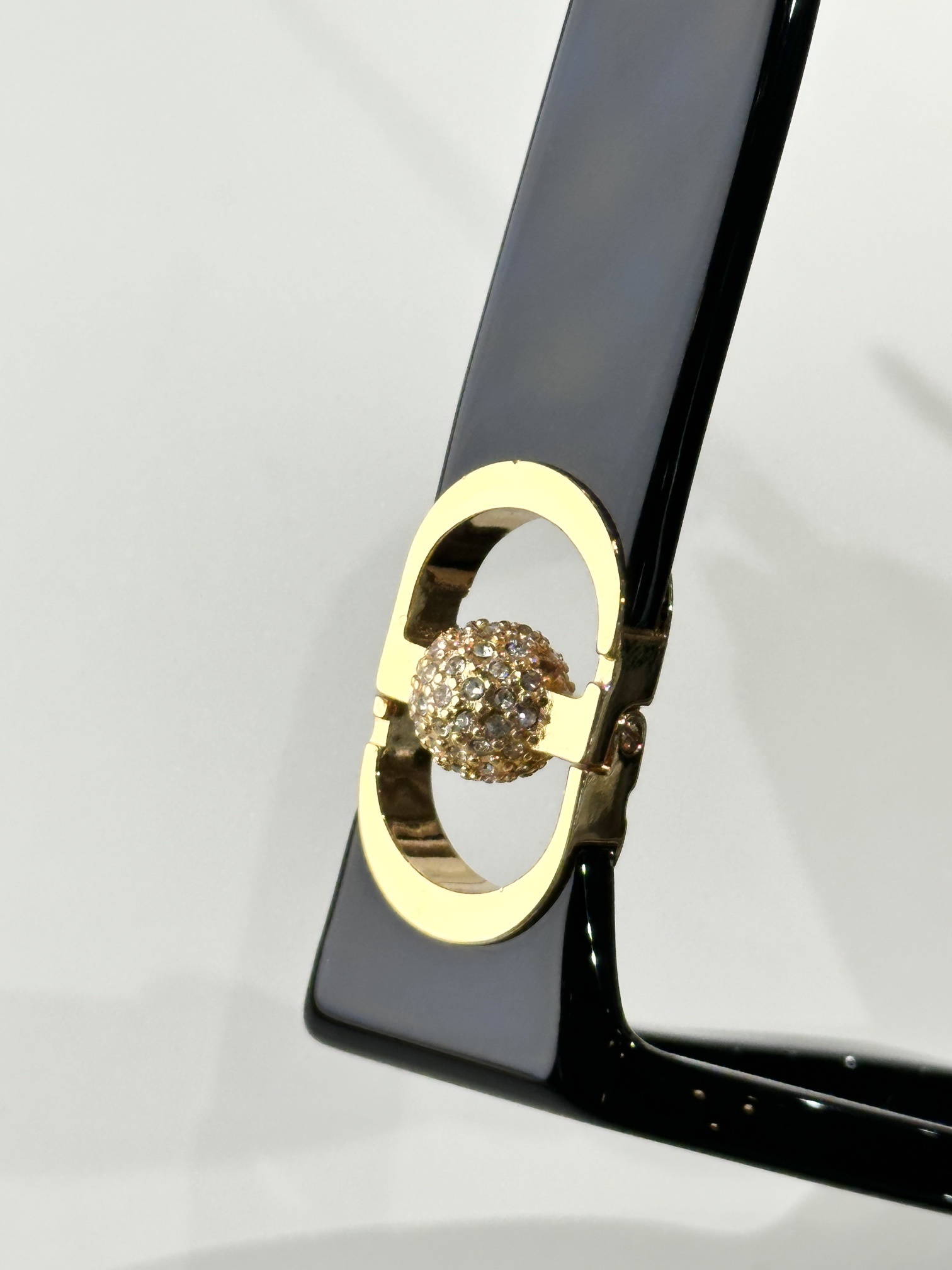 Dior 30Montaigne B7F Black Butterfly Sunglasses with Crystal CD Logo