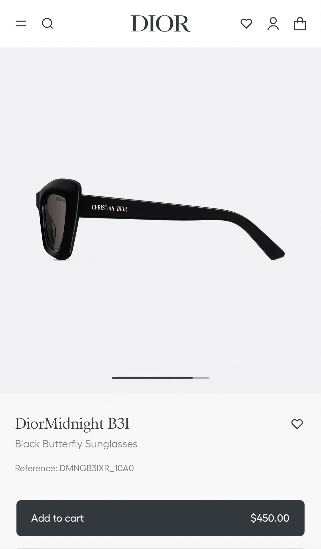 DiorMidnight B3I Black Butterfly Sunglasses – Luxury Eyewear