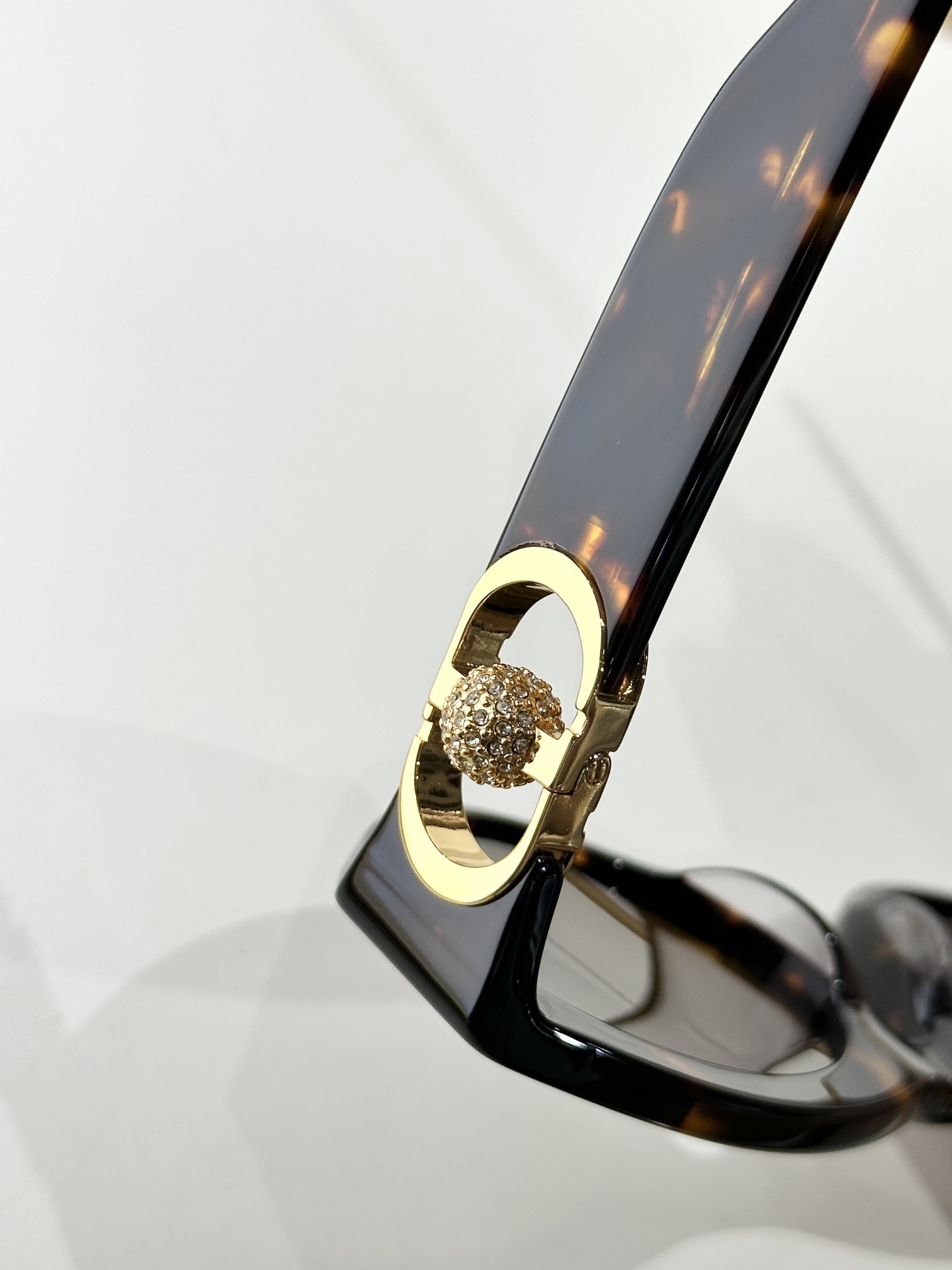 Dior Luxury Cat-Eye Sunglasses with Crystal CD Logo