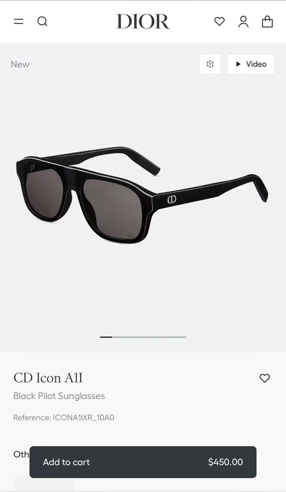 Dior CD Icon A1I Black Pilot Sunglasses – Luxury Men’s Eyewear