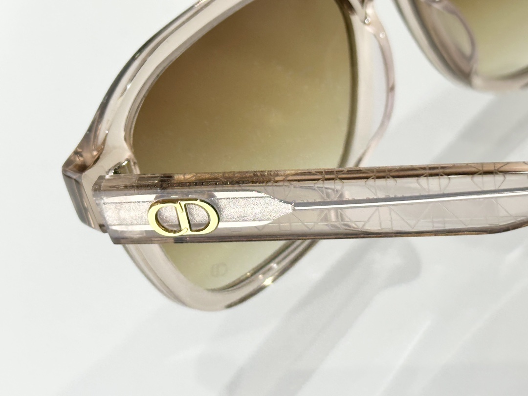 Dior CD Icon A1I Transparent Beige Pilot Sunglasses