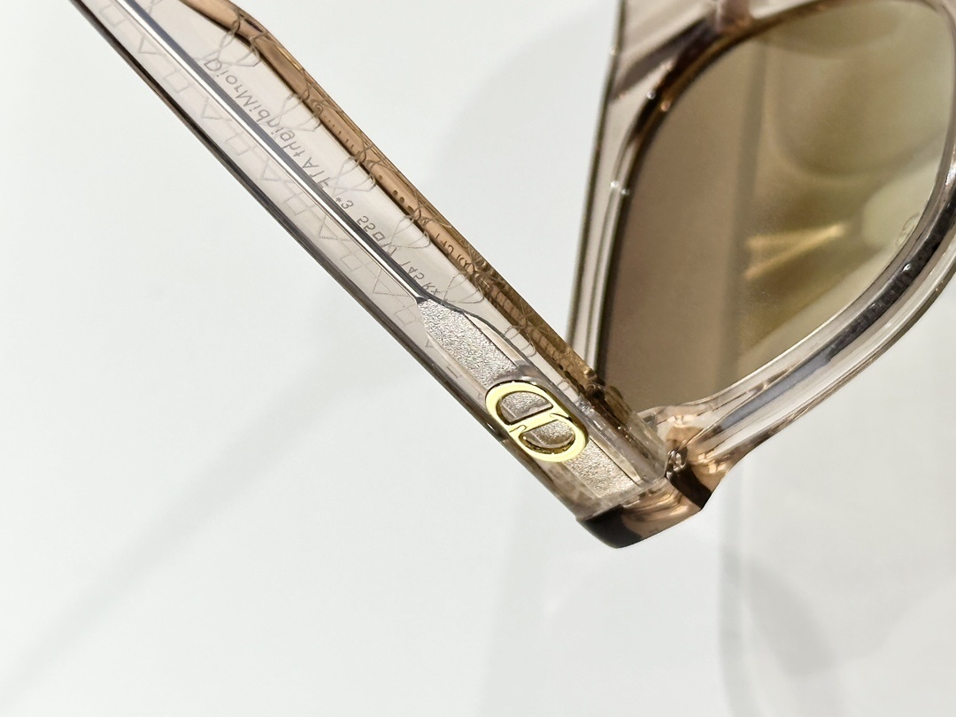 Dior CD Icon A1I Transparent Beige Pilot Sunglasses
