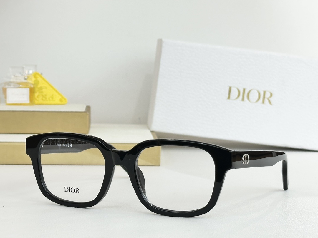 Dior Black Acetate Optical Frames – Square Shape
