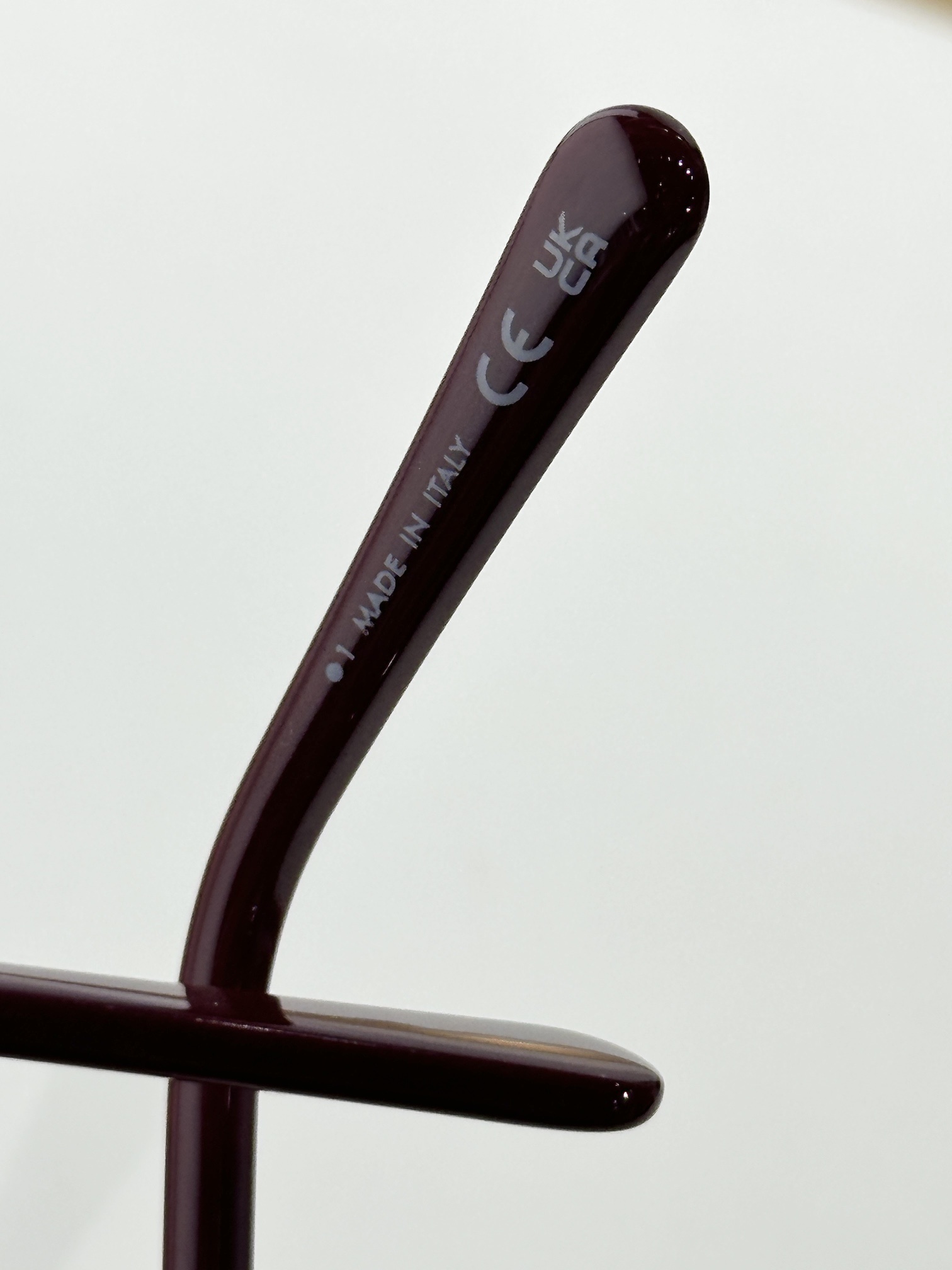 Dior Burgundy Cat-Eye Sunglasses with Gold Metal Temples