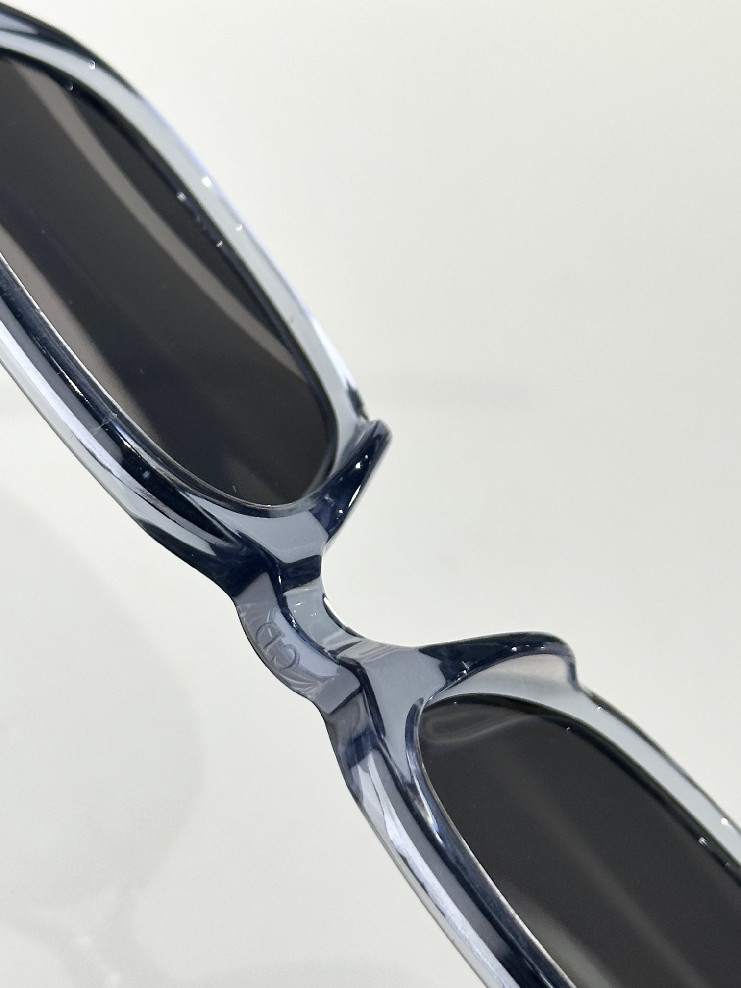 Dior Square Sunglasses in Translucent Blue Acetate