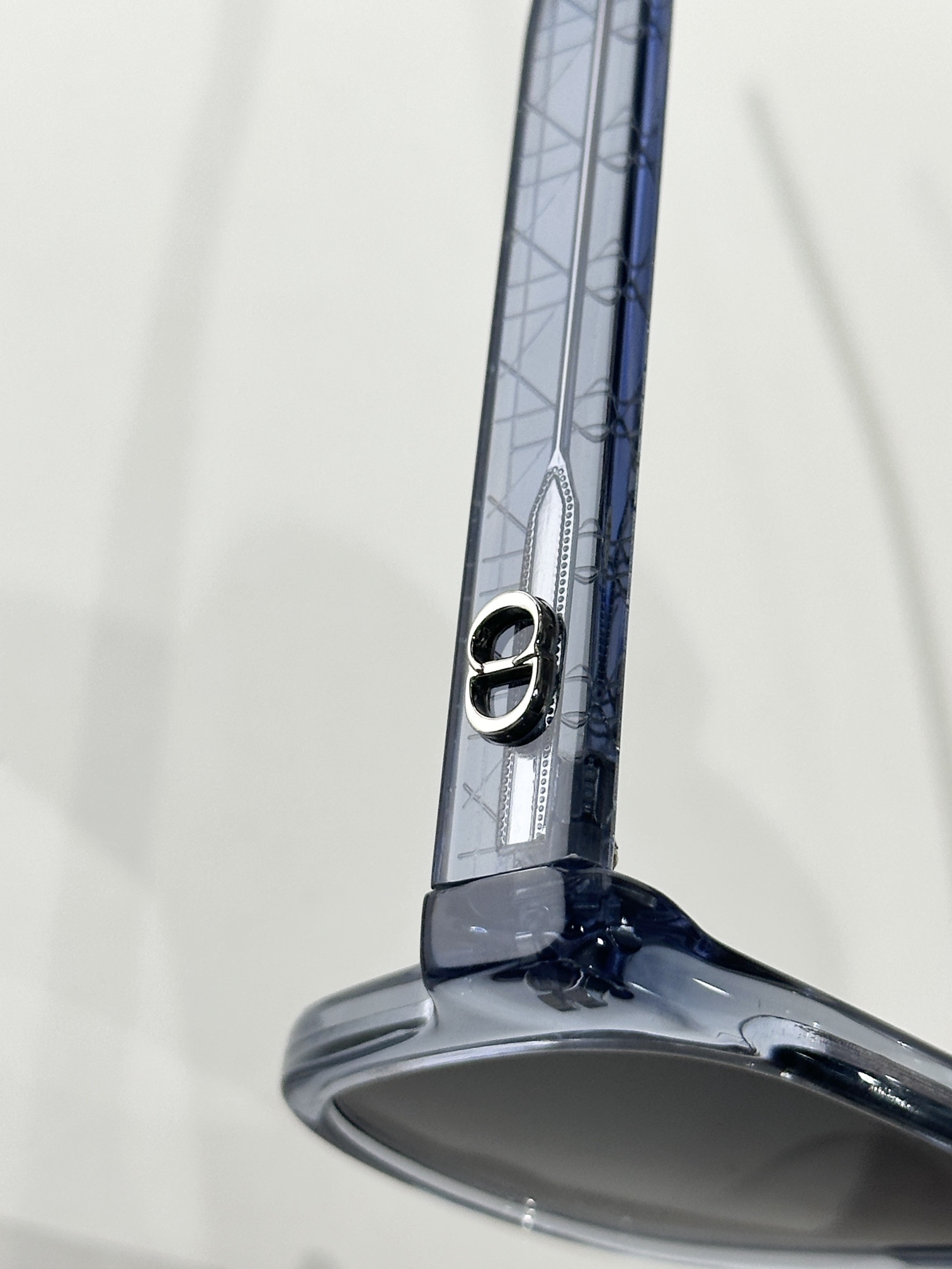 Dior Square Sunglasses in Translucent Blue Acetate