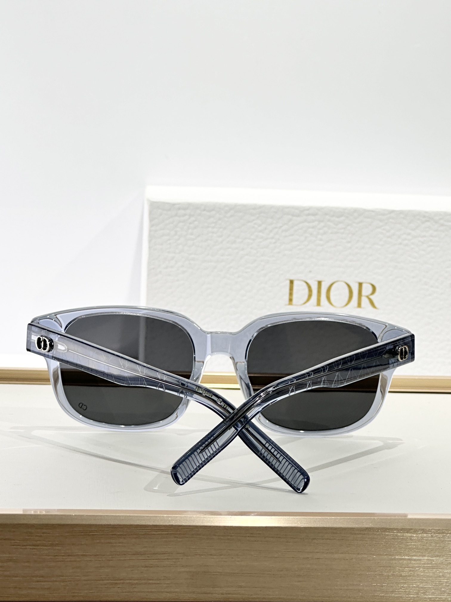 Dior Square Sunglasses in Translucent Blue Acetate