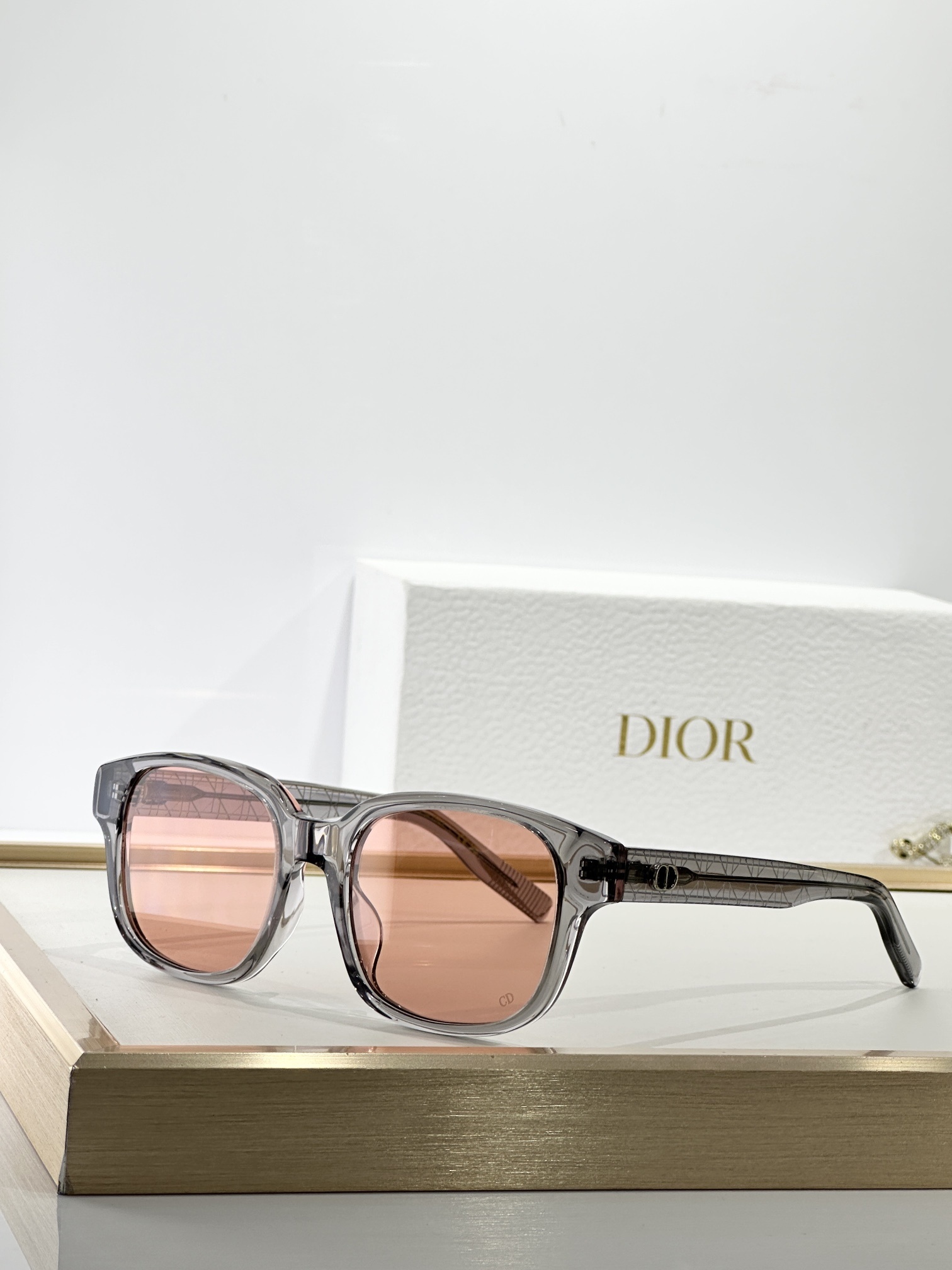 Dior BlackSuit S10I Transparent Grey Square Sunglasses
