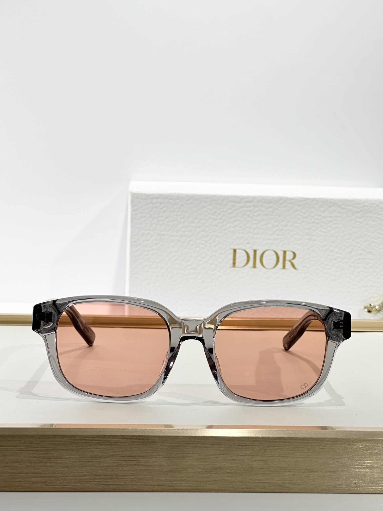 Dior BlackSuit S10I Transparent Grey Square Sunglasses