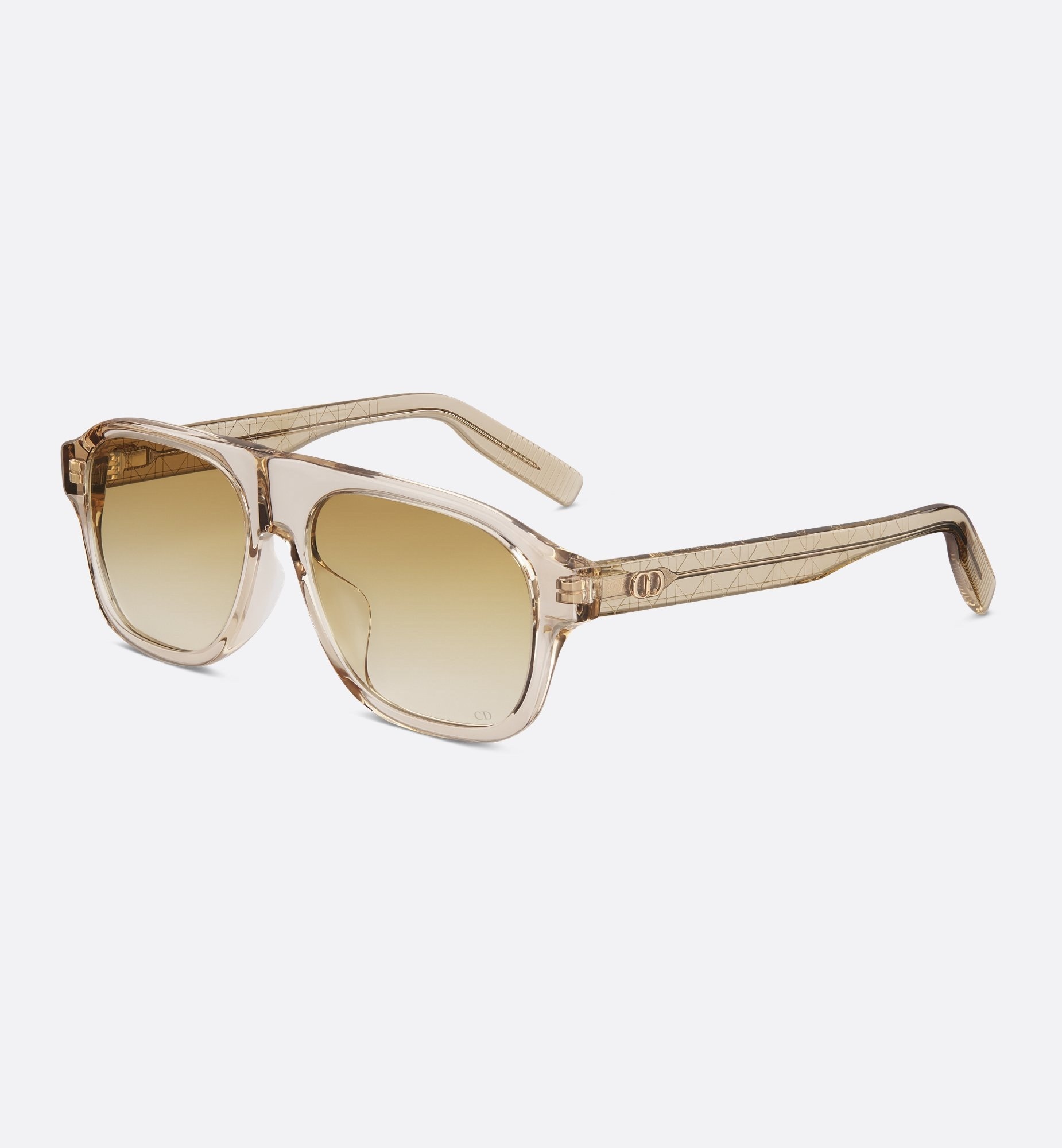 Dior Beige Aviator Sunglasses – Gold Gradient Lens