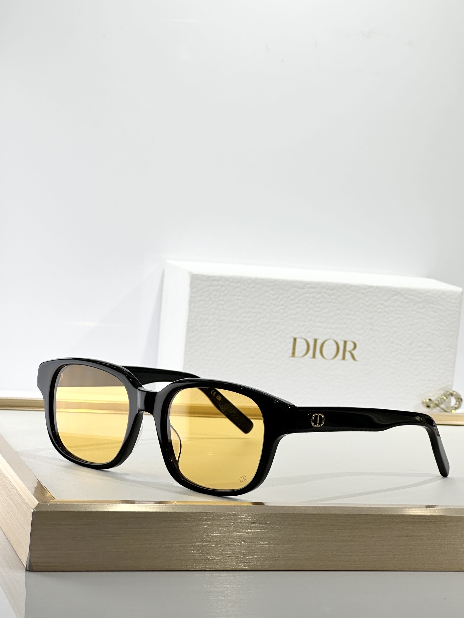 black Dior Yellow Lens Sunglasses – Dior Black Frame Yellow Lens
