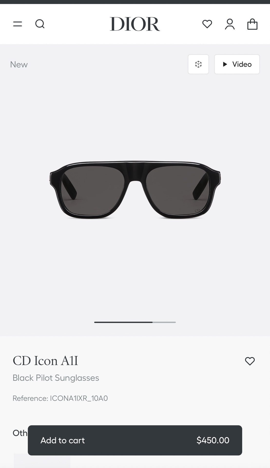 Dior CD Icon A1I Black Pilot Sunglasses – Luxury Eyewear