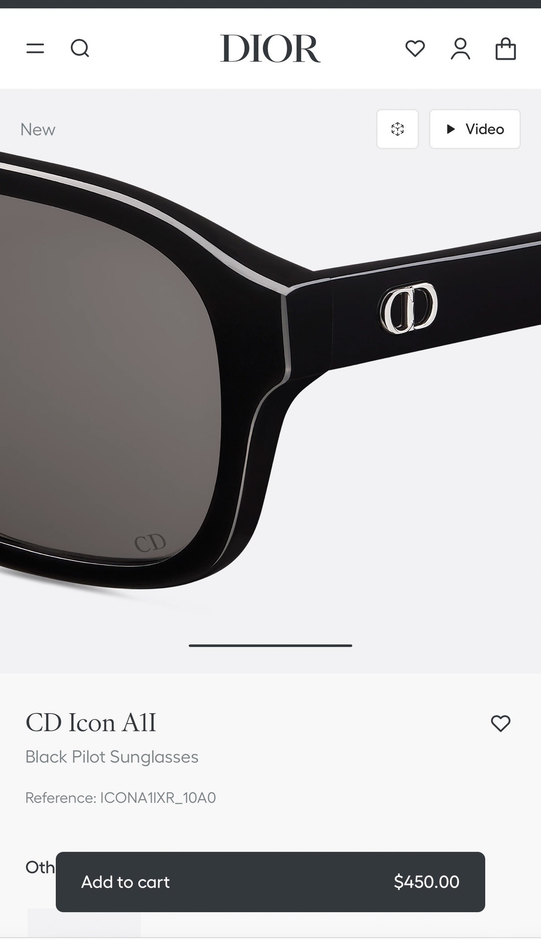 Dior CD Icon A1I Black Pilot Sunglasses – Luxury Eyewear