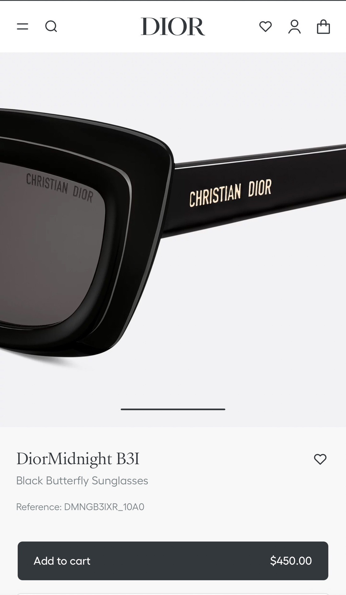 DiorMidnight B3I Black Butterfly Sunglasses – Luxury Eyewear
