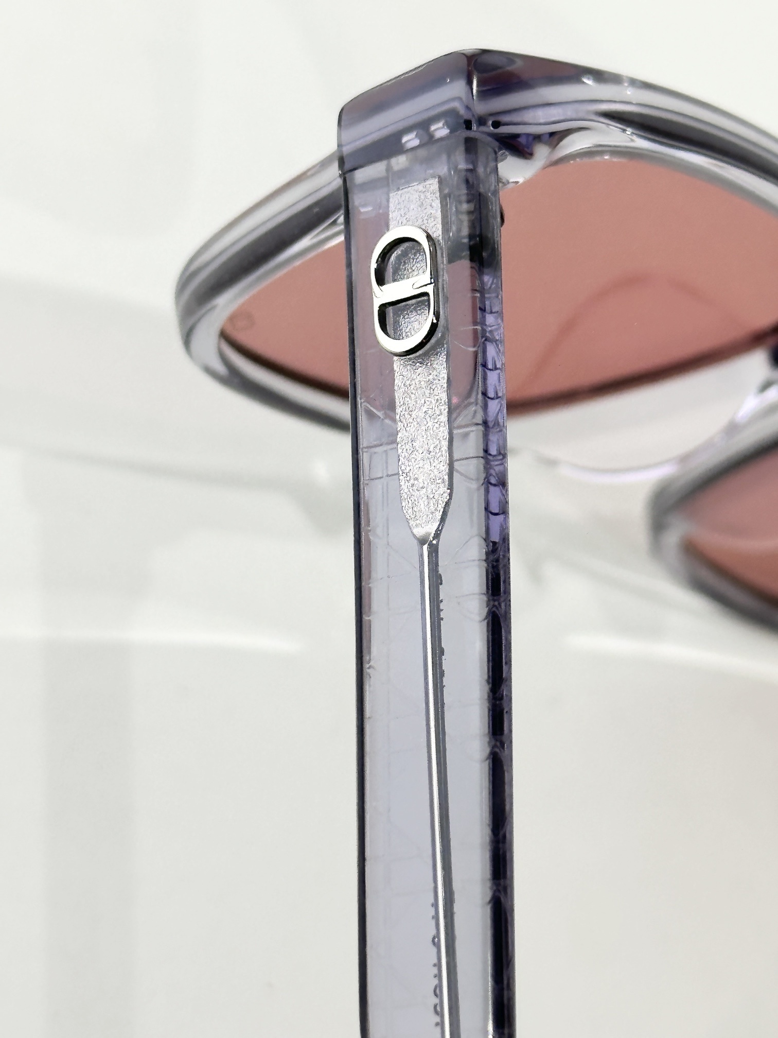 Dior CD Icon S4I Transparent Gray Square Sunglasses