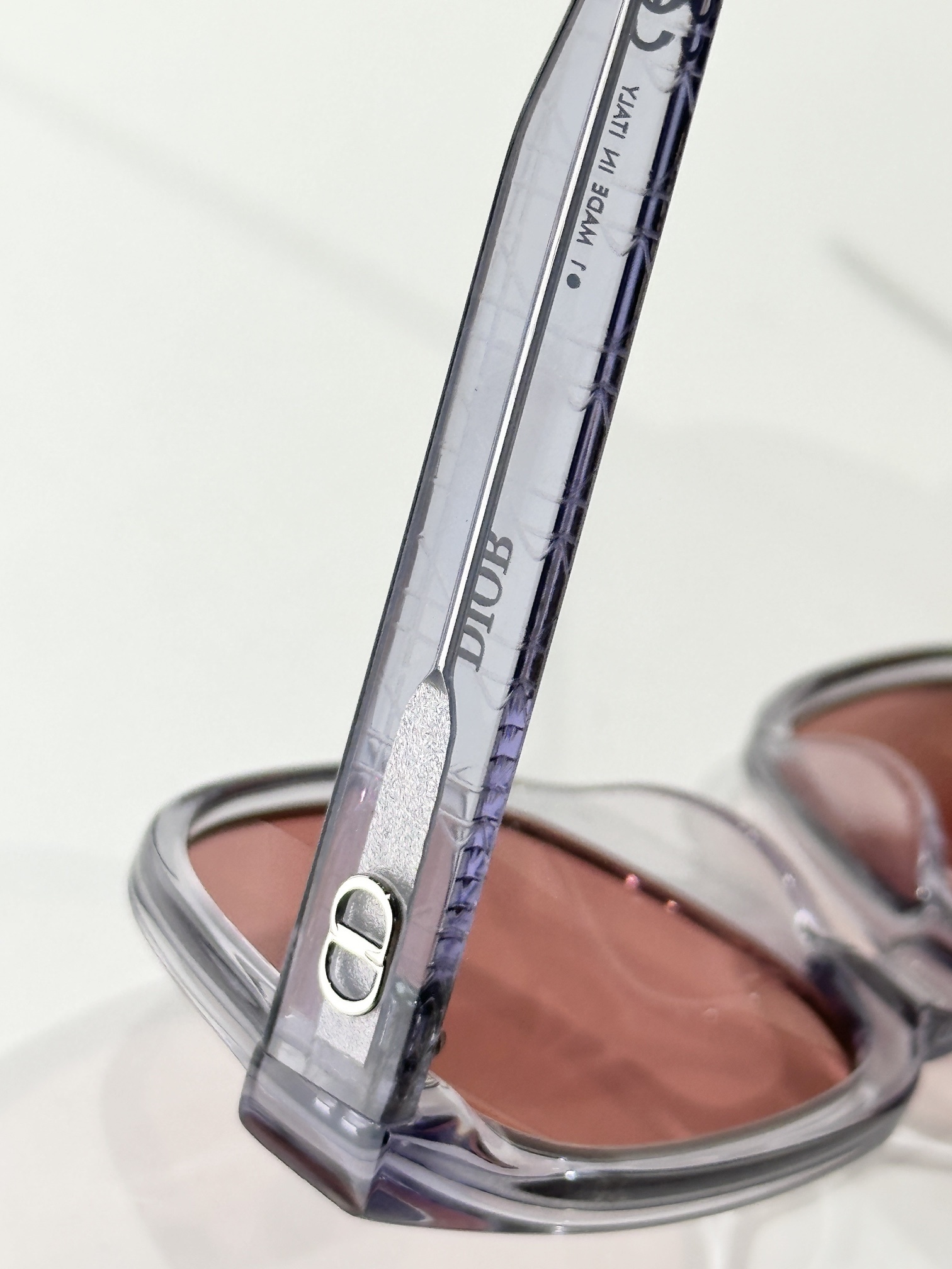 Dior CD Icon S4I Transparent Gray Square Sunglasses