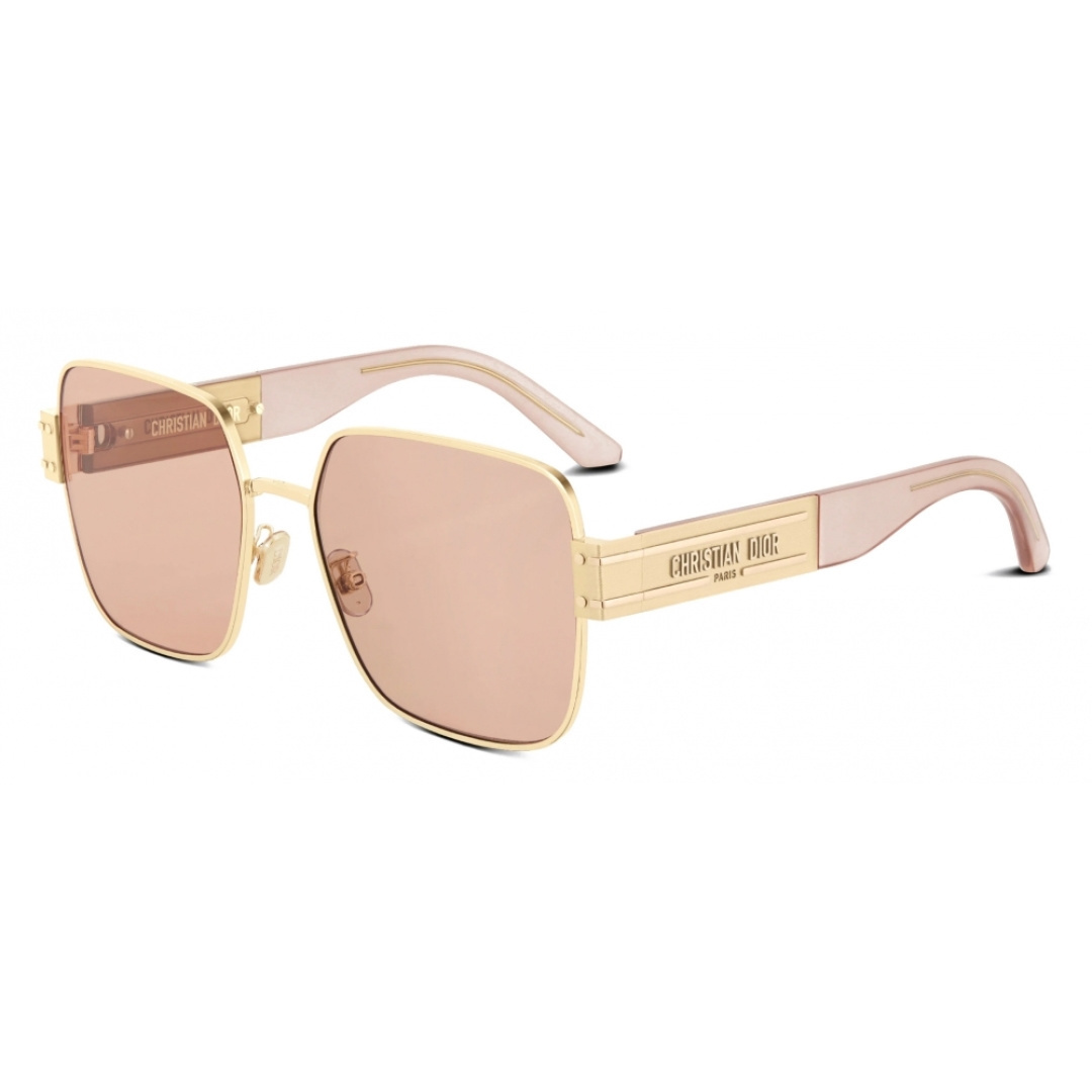 Luxury Oversized Square Sunglasses with Gold Signature Detail
