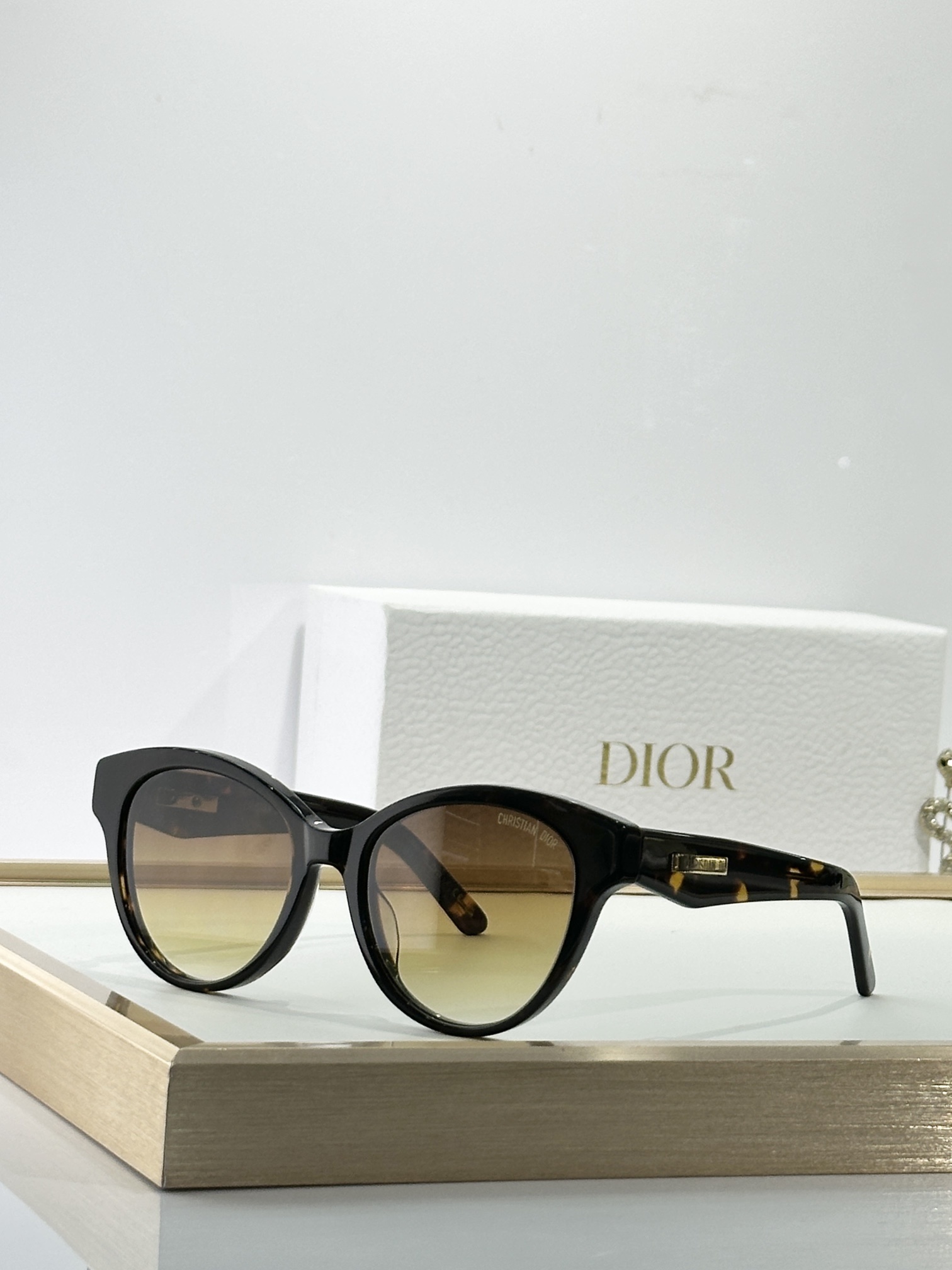 Christian Dior Tortoiseshell Cat-Eye Sunglasses for Women