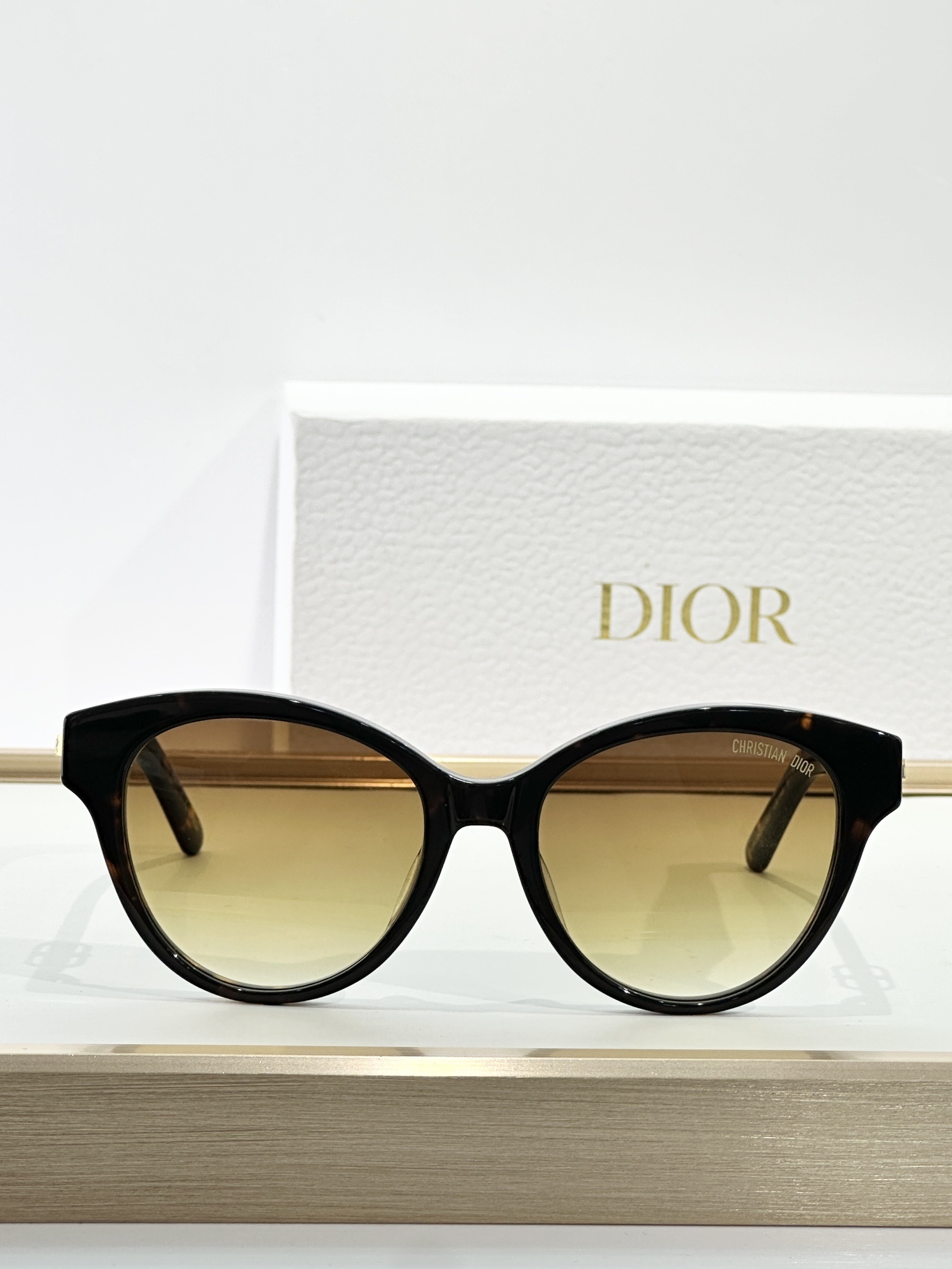Christian Dior Tortoiseshell Cat-Eye Sunglasses for Women