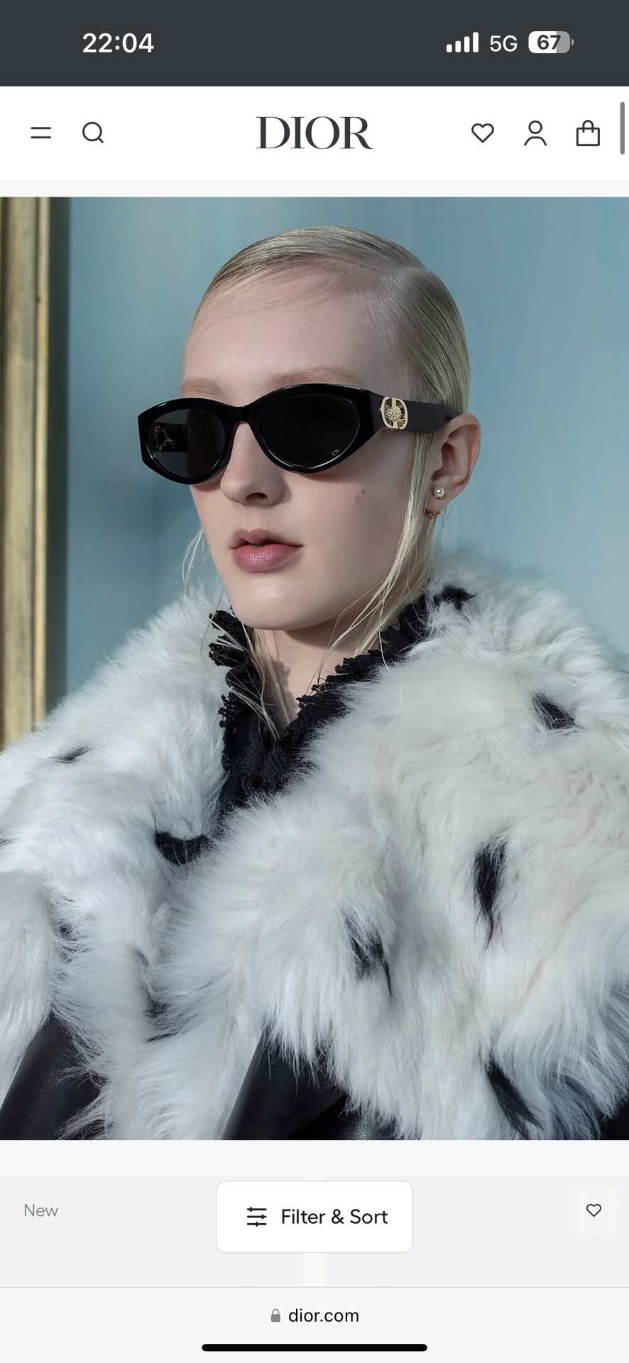 Dior 30Montaigne B7F Black Butterfly Sunglasses