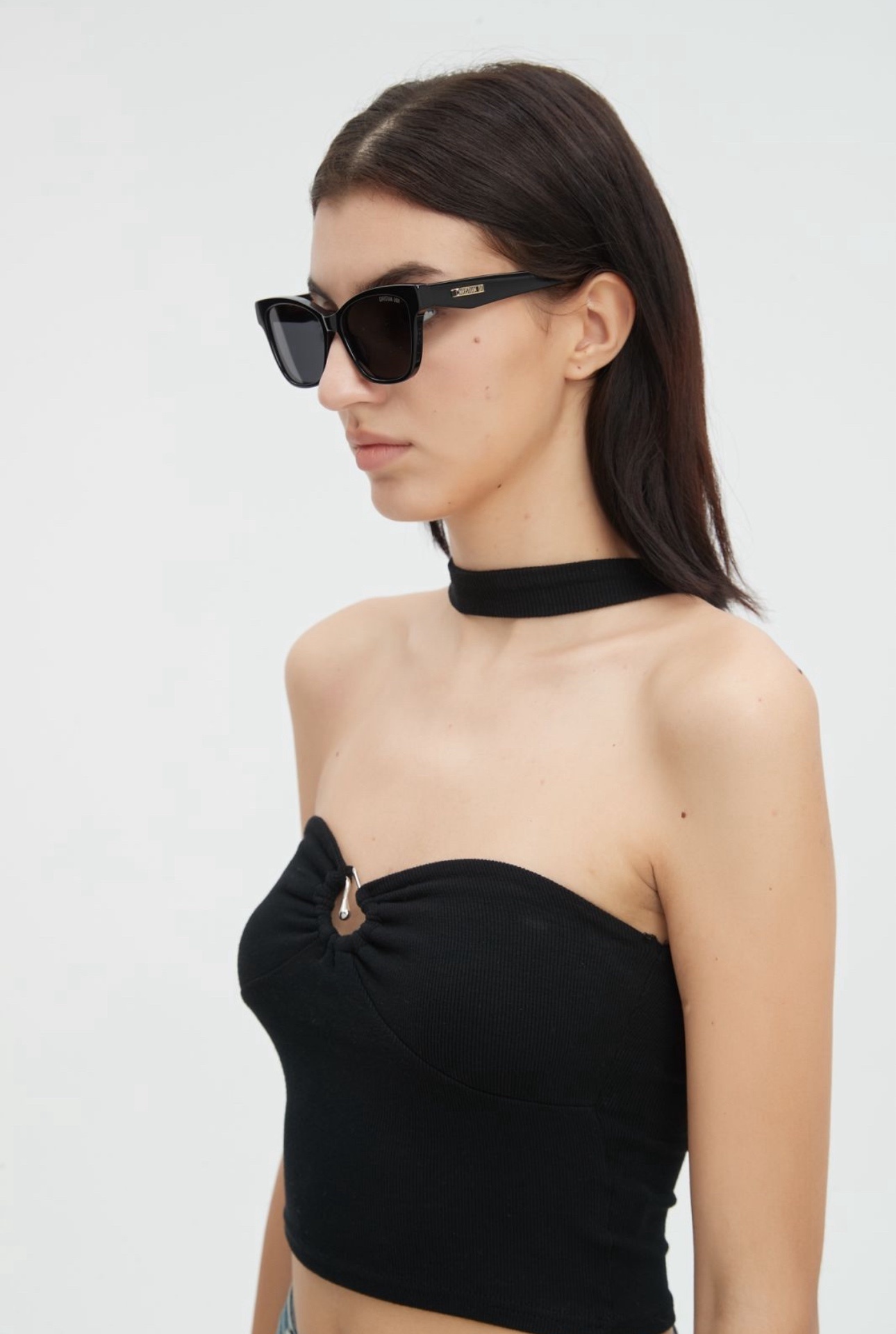 Christian Dior Black Oversized Cat-Eye Sunglasses for Women