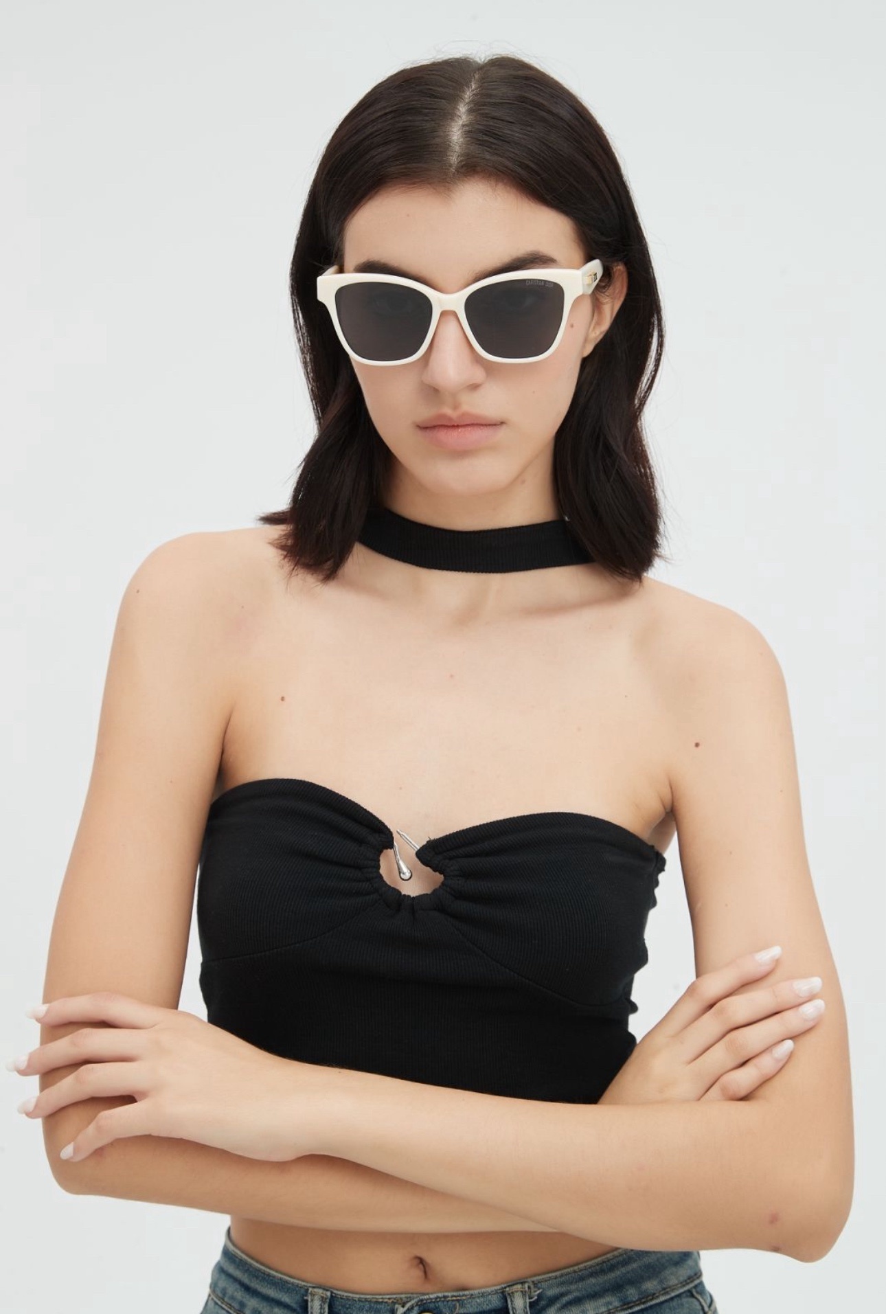 Christian Dior Black Oversized Cat-Eye Sunglasses for Women