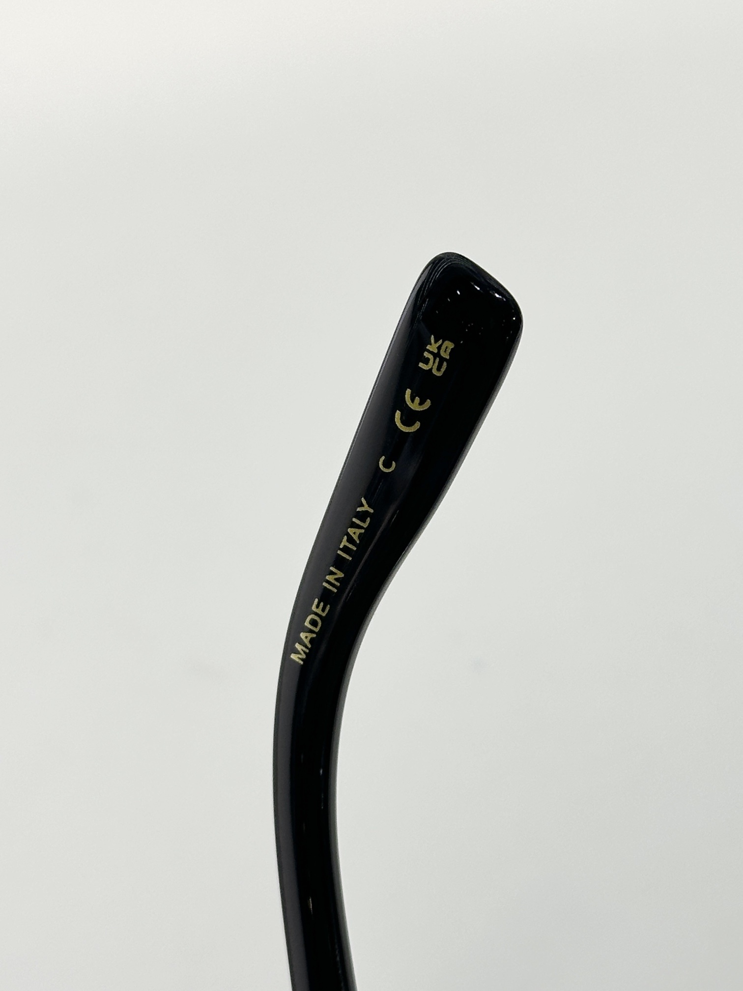 Dior Black Round Sunglasses with Logo Temple Detail