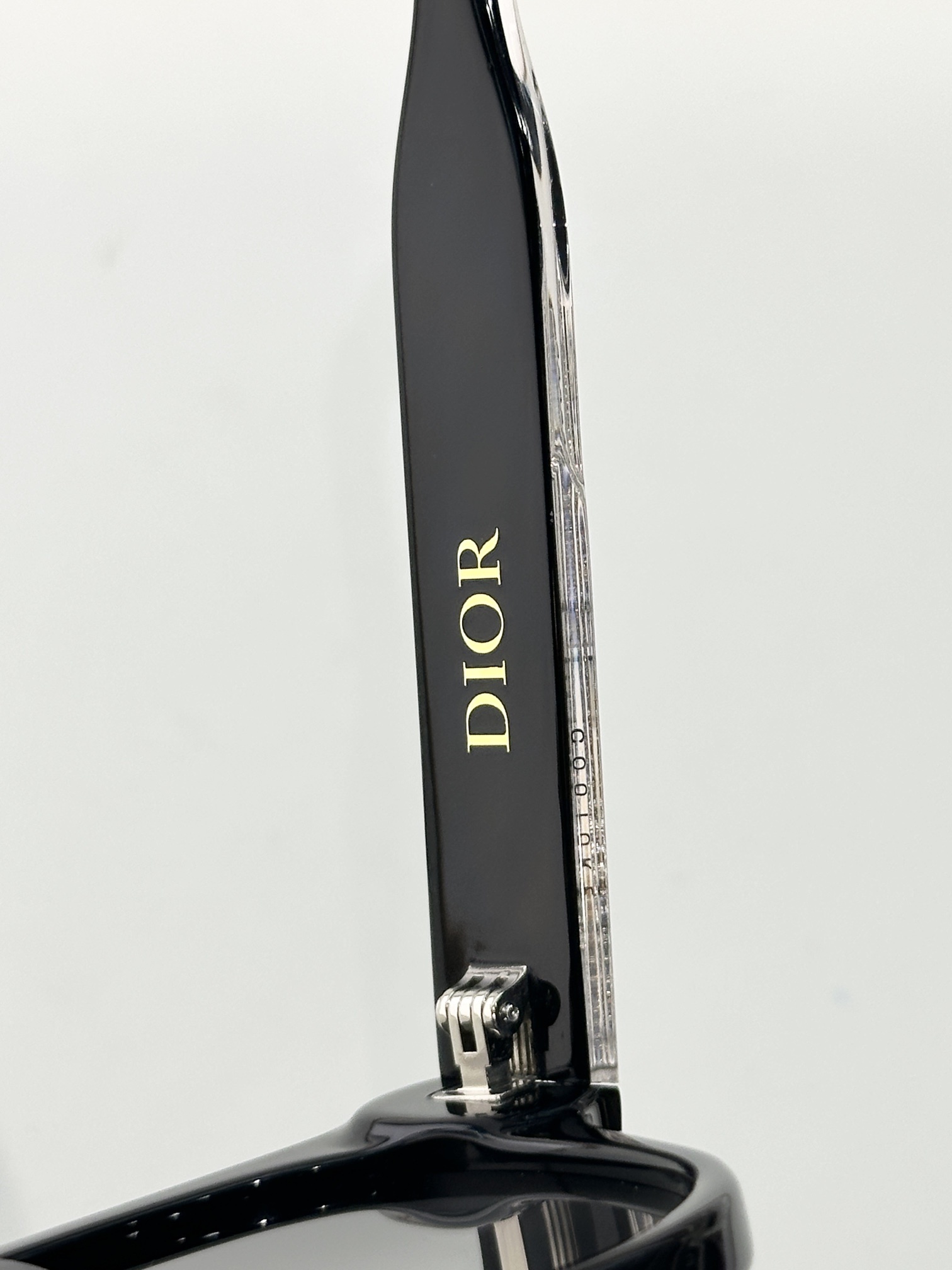 Dior Black Round Sunglasses with Logo Temple Detail