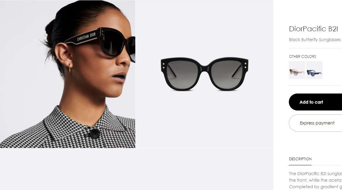 DiorPacific B2I Butterfly Sunglasses in Pink Acetate