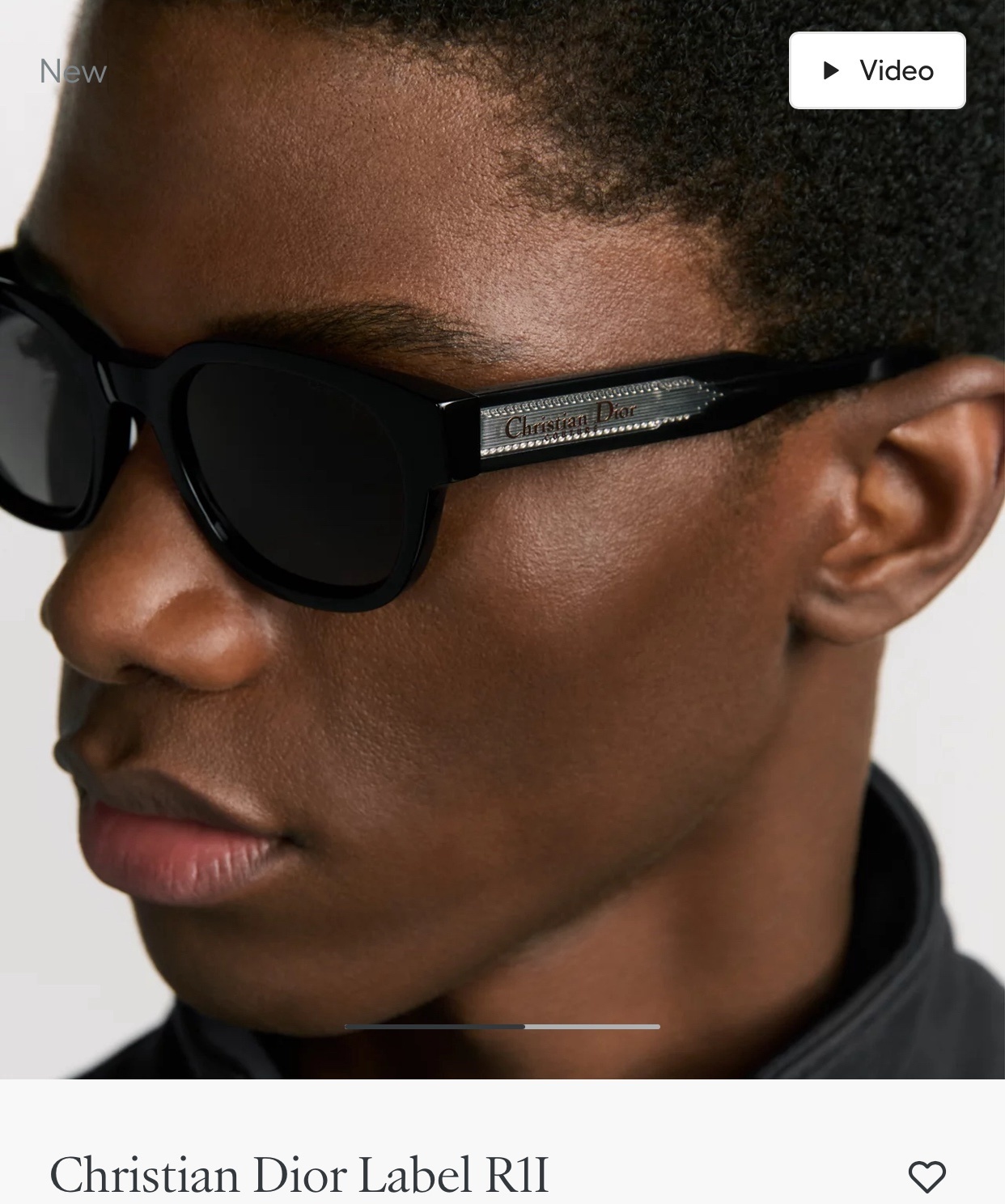 Christian Dior Couture Black Square Sunglasses for Men