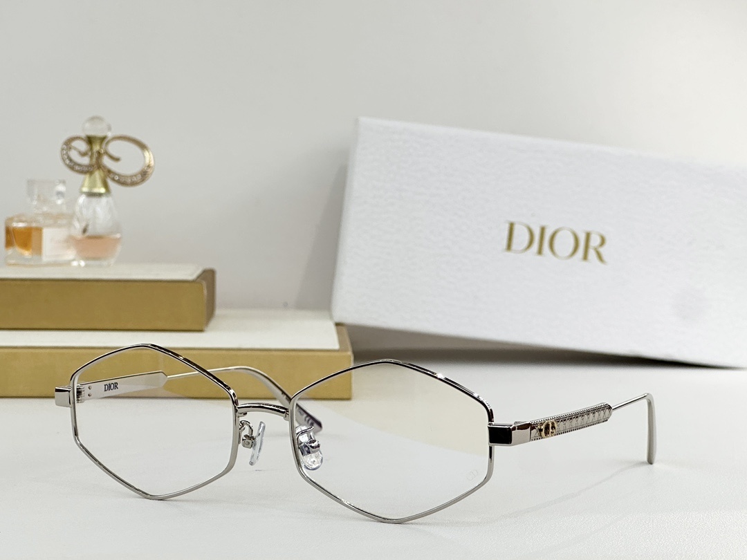 Dior Silver Hexagonal Frames – Dior Silver Hexagonal Optical Frames