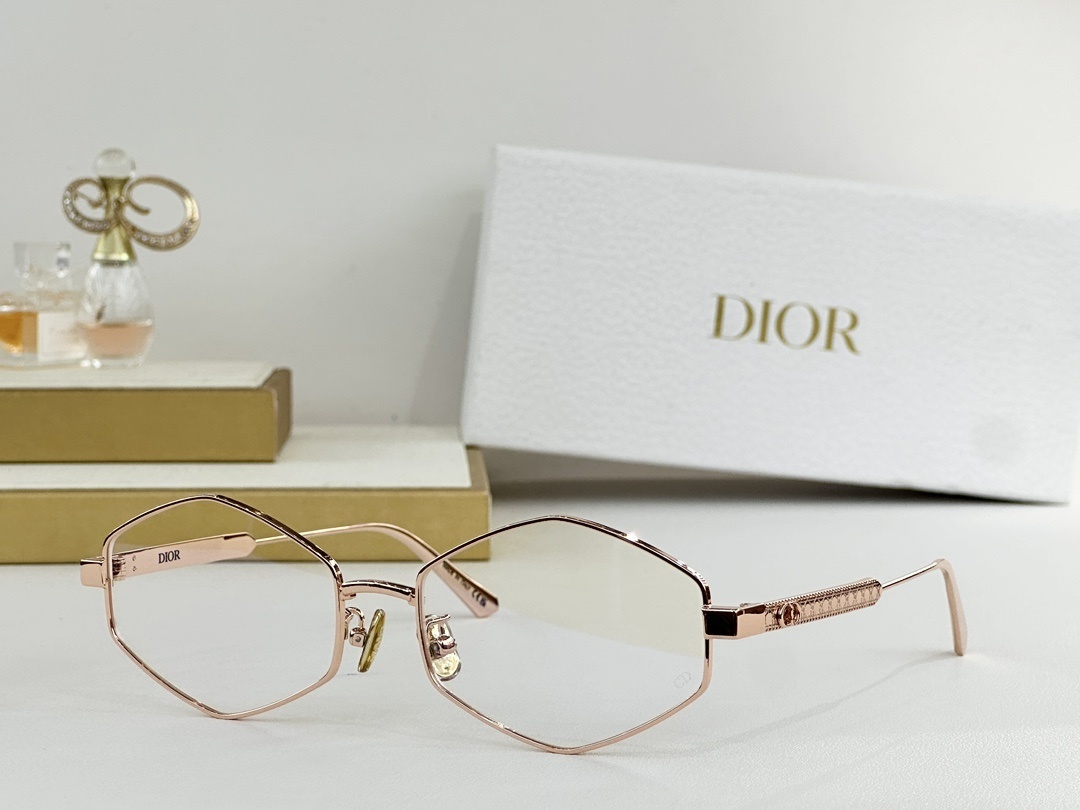 Dior Luxury Hexagonal Metal Optical Frames – Chic Eyewear