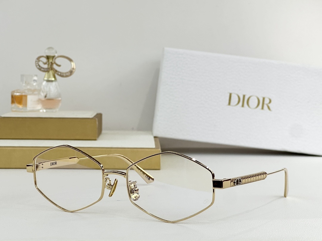 Dior Luxury Hexagonal Metal Optical Frames – Chic Eyewear