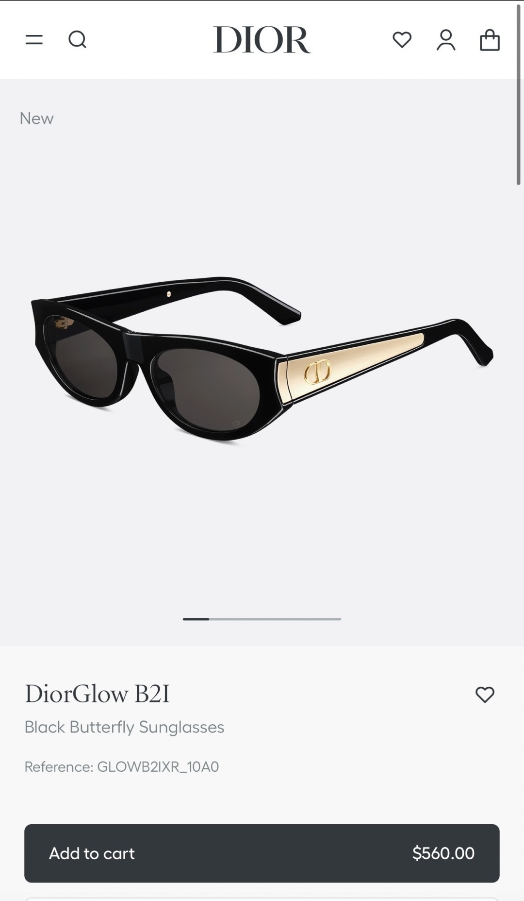 glow Dior Black Butterfly Sunglasses – Dior Glow B2I Black Butterfly