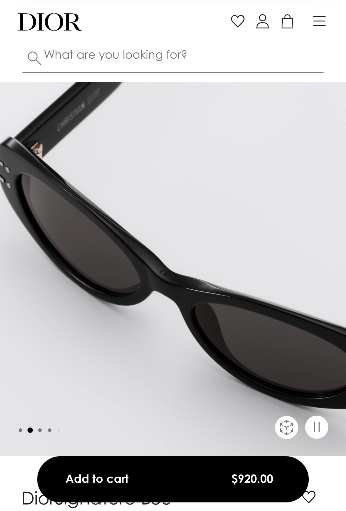 DiorSignature B1U Butterfly Sunglasses in Black Acetate