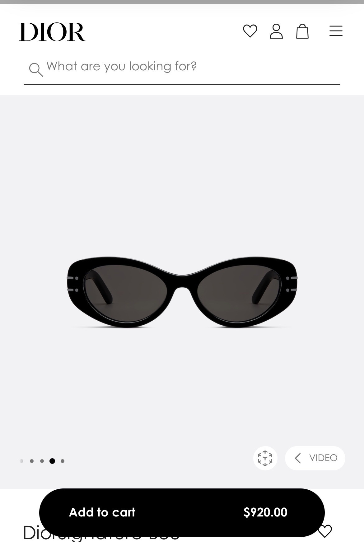 DiorSignature B1U Butterfly Sunglasses in Black Acetate