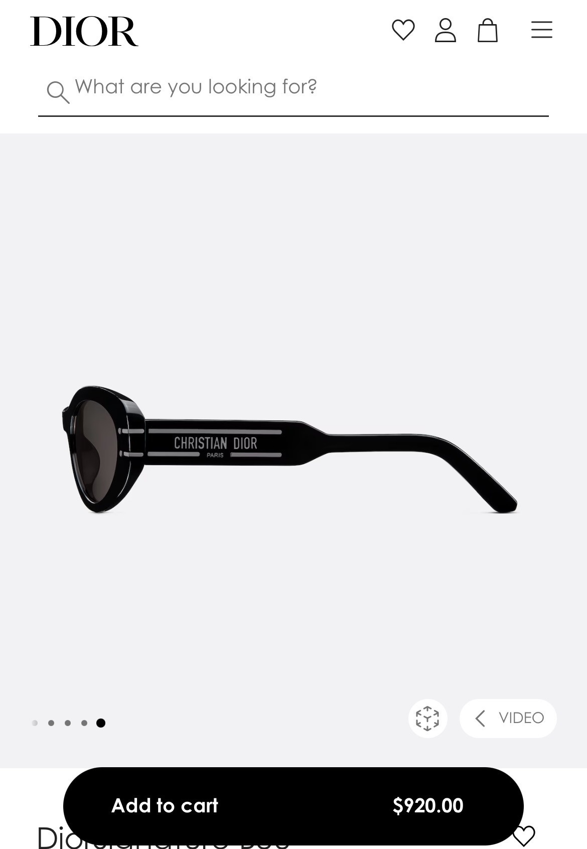 DiorSignature B1U Butterfly Sunglasses in Black Acetate