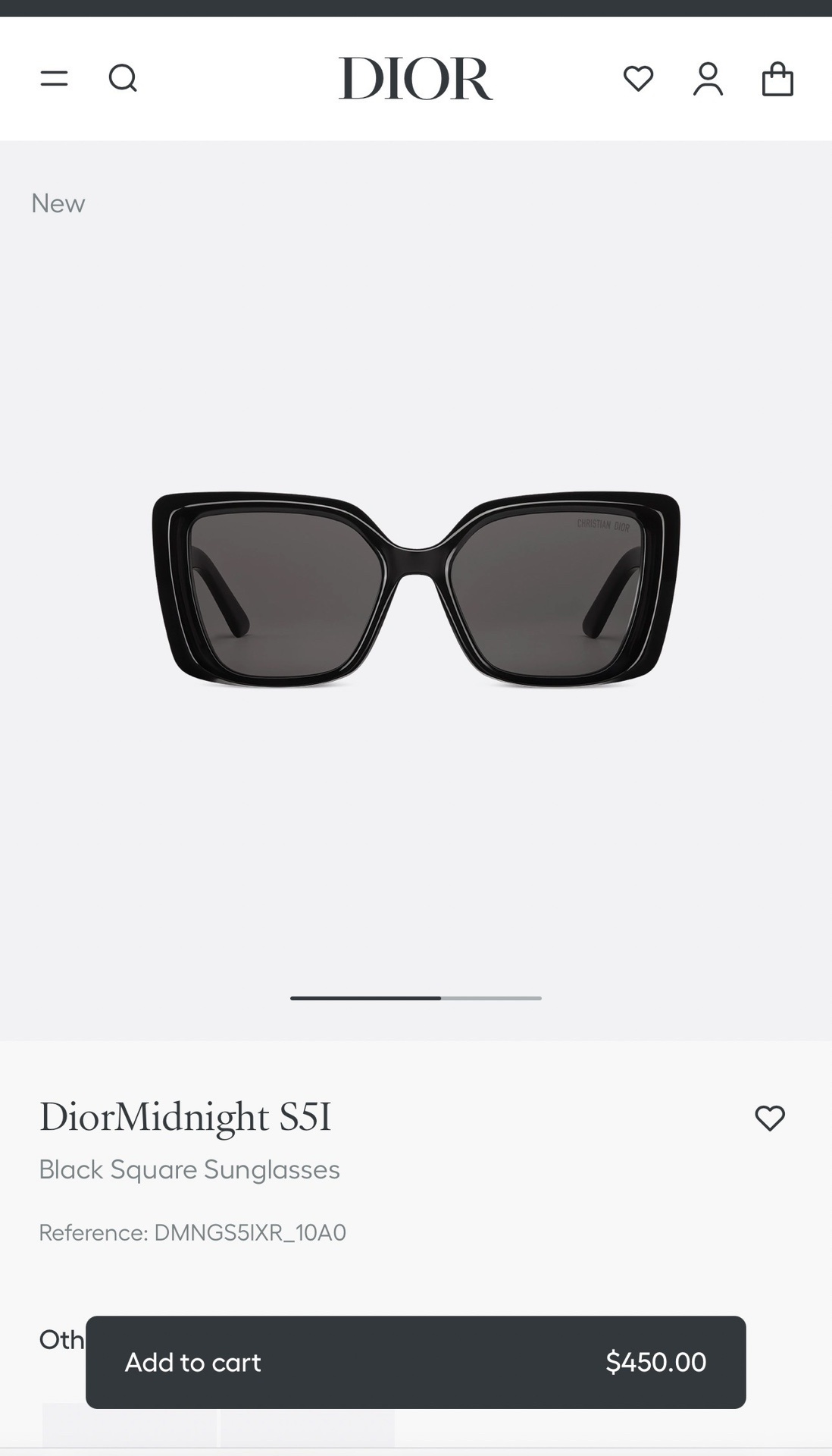 DiorMidnight S5I Black Square Sunglasses – Luxury Dior Eyewear