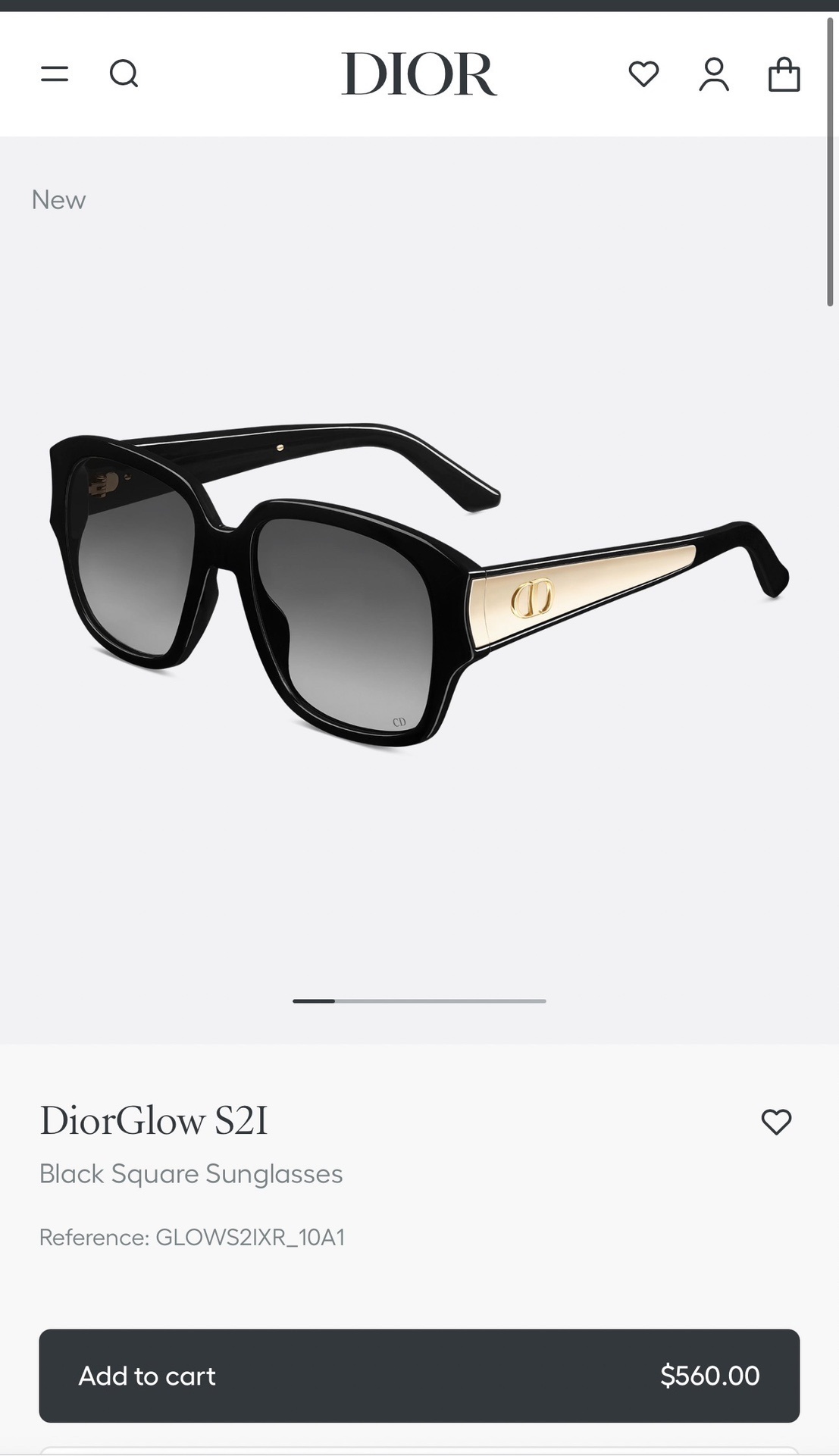 diorglow Dior Black Square Sunglasses – Dior DiorGlow S2I Black Square