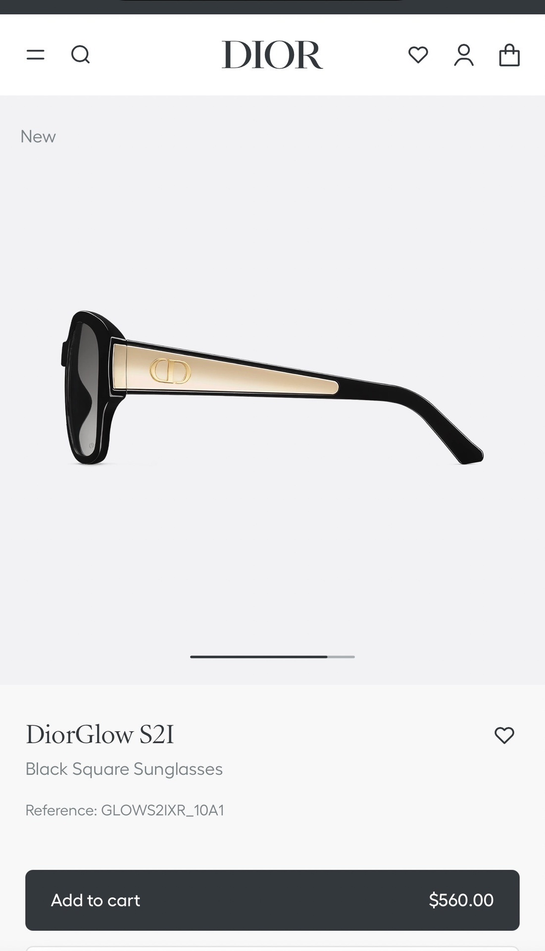 DiorGlow S2I Black Square Sunglasses – Luxury Women’s Eyewear