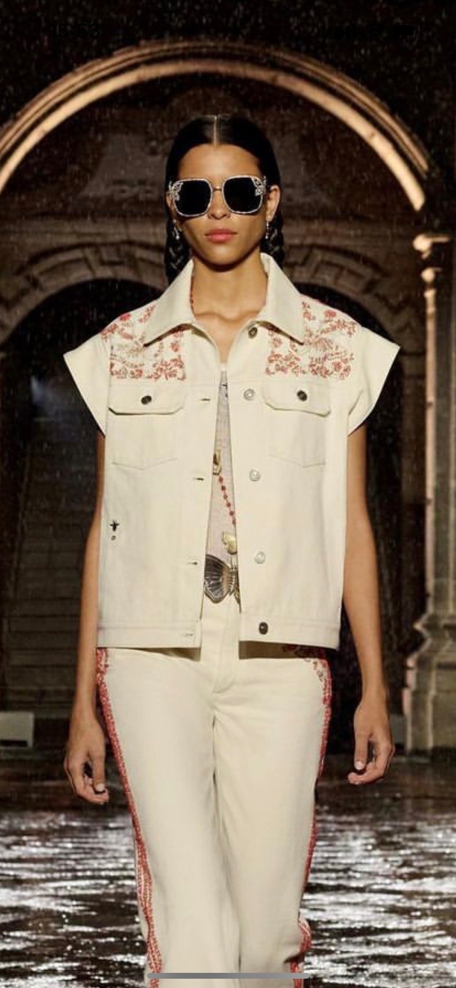 DiorFantastica Butterfly Crystal Square Sunglasses