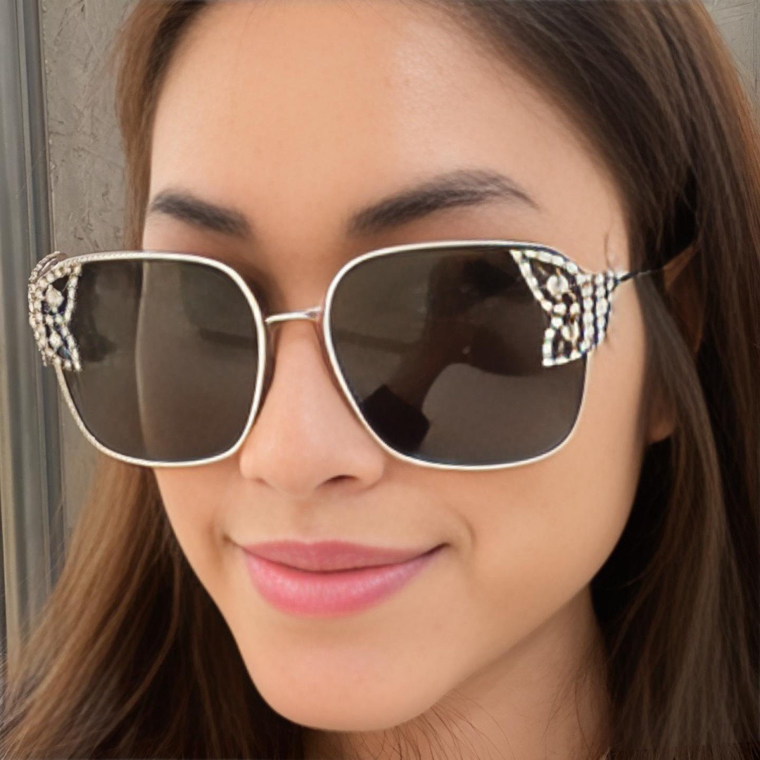 DiorFantastica Butterfly Crystal Square Sunglasses